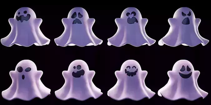 Halloween ghosts set