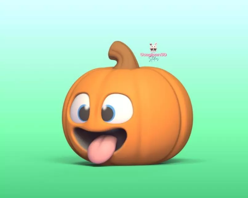 Funny Pumpkin 3D print model_2