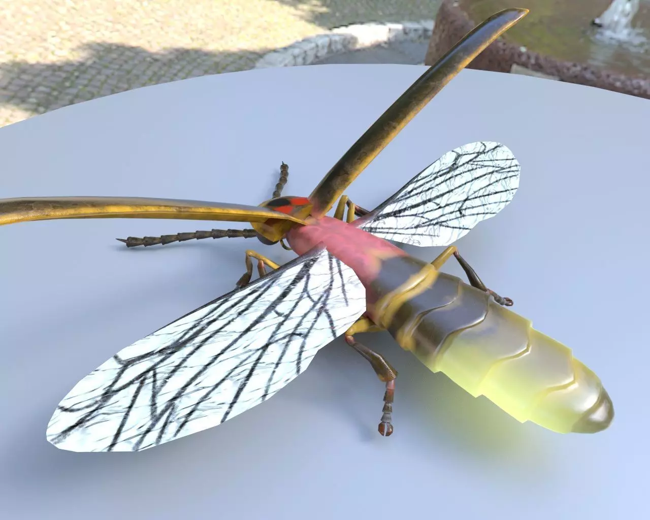 Firefly Insect Low-poly 3D model_1