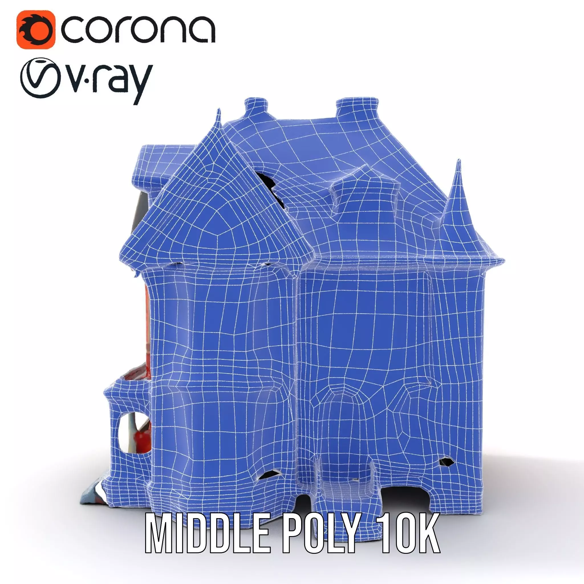 Victorian Brick House model pack Low-poly 3D model_31