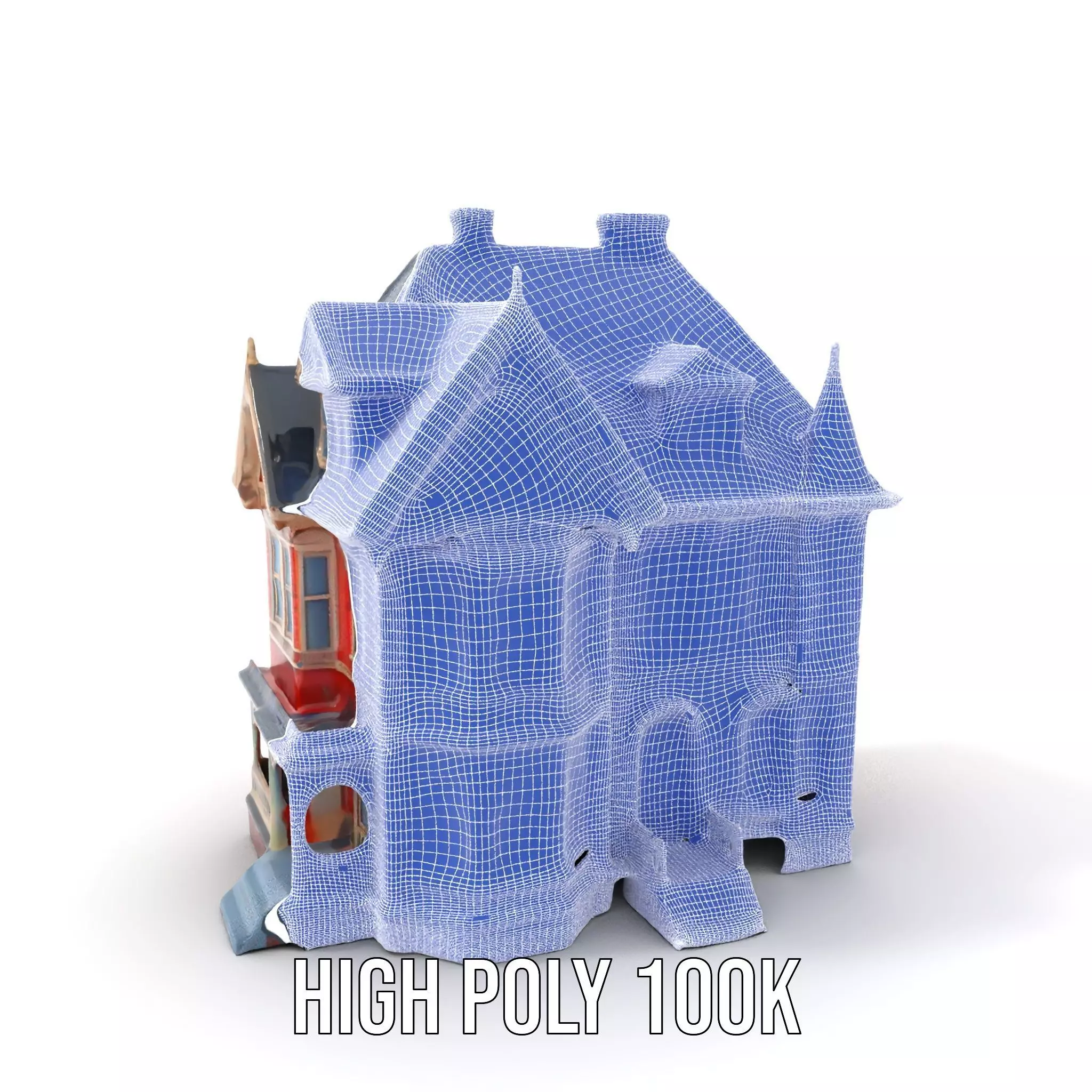 Victorian Brick House model pack Low-poly 3D model_5
