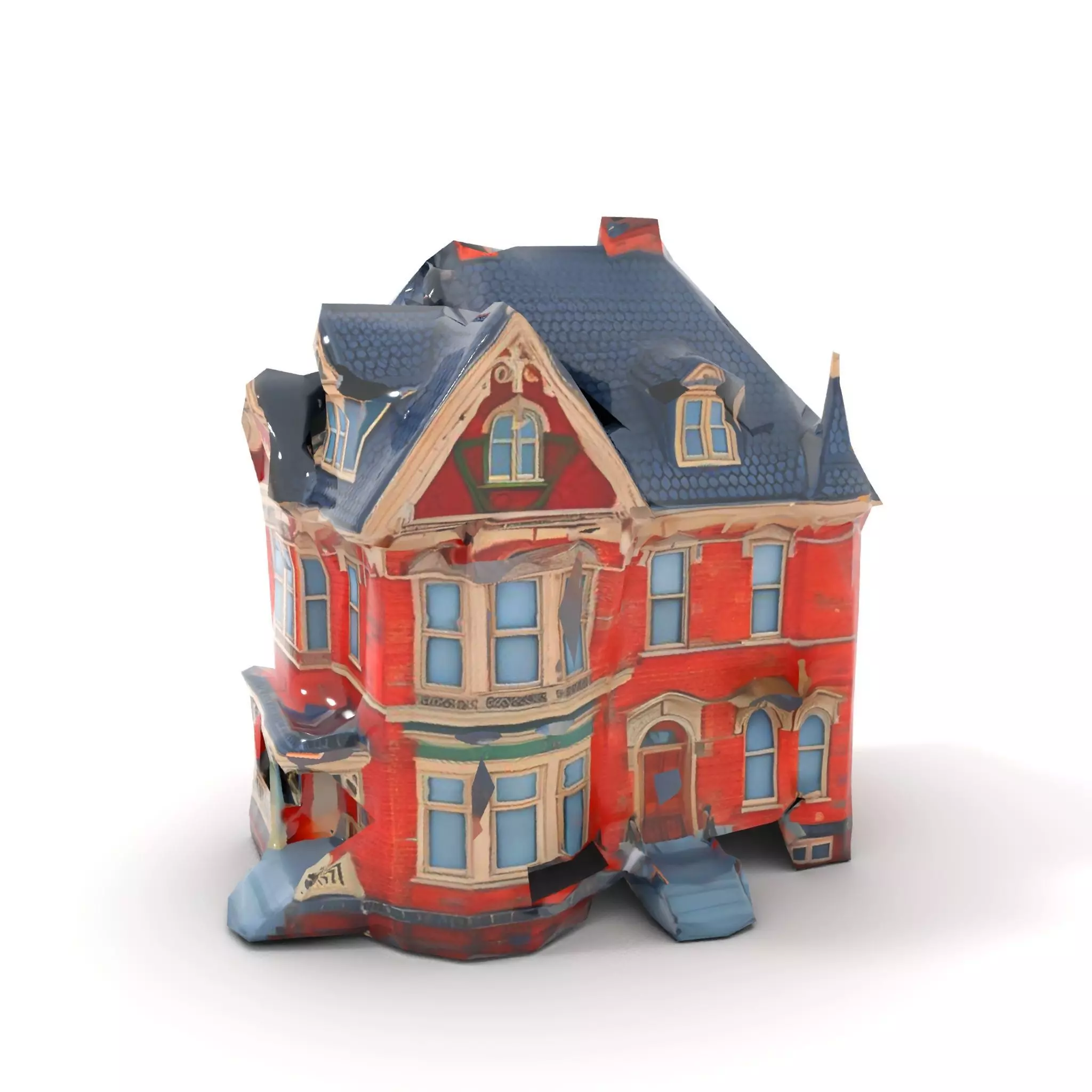Victorian Brick House model pack Low-poly 3D model_8