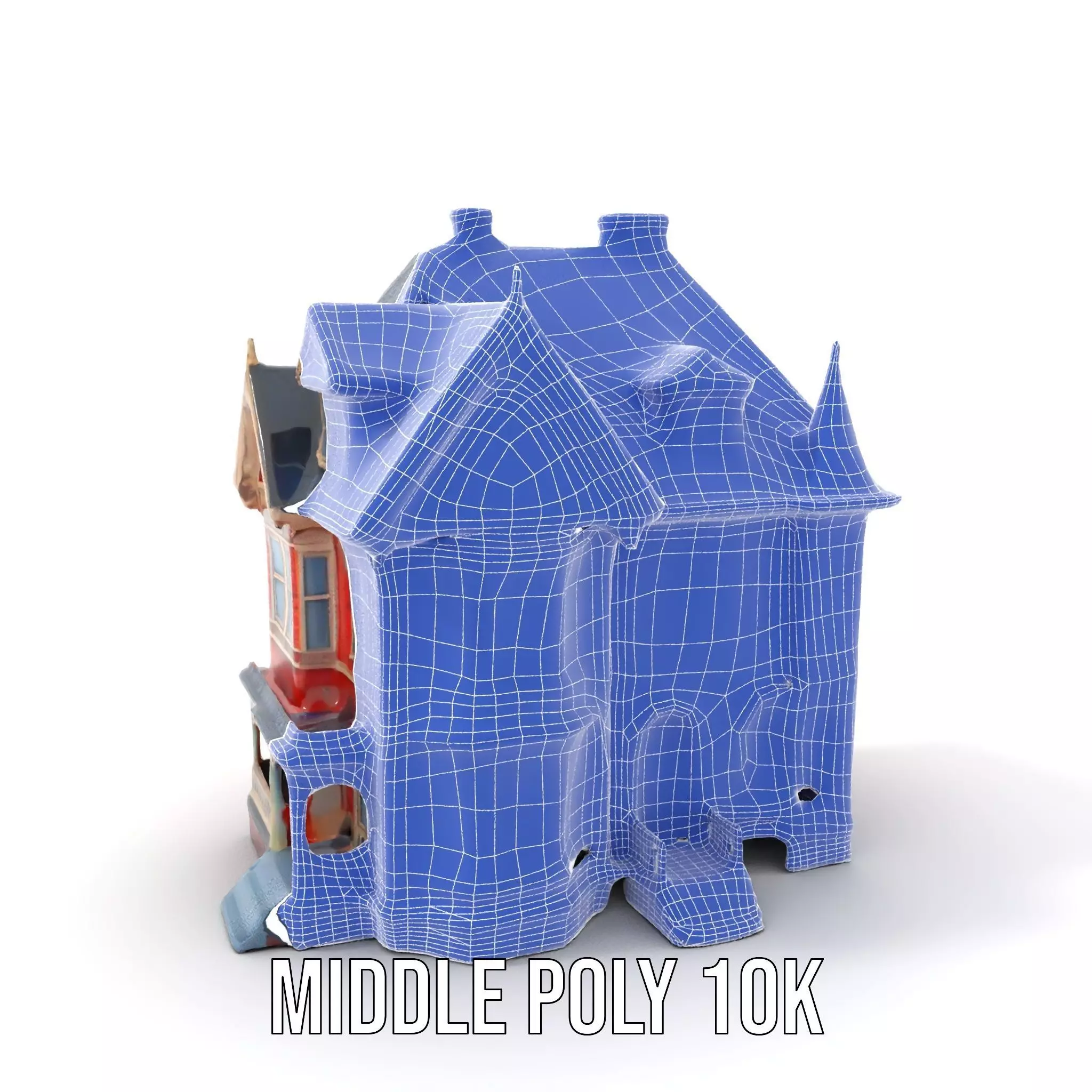 Victorian Brick House model pack Low-poly 3D model_14