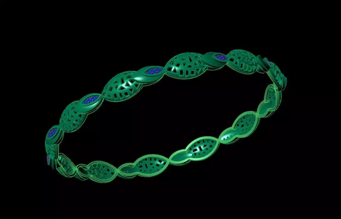 Fashion Bracelet 3D print model_2