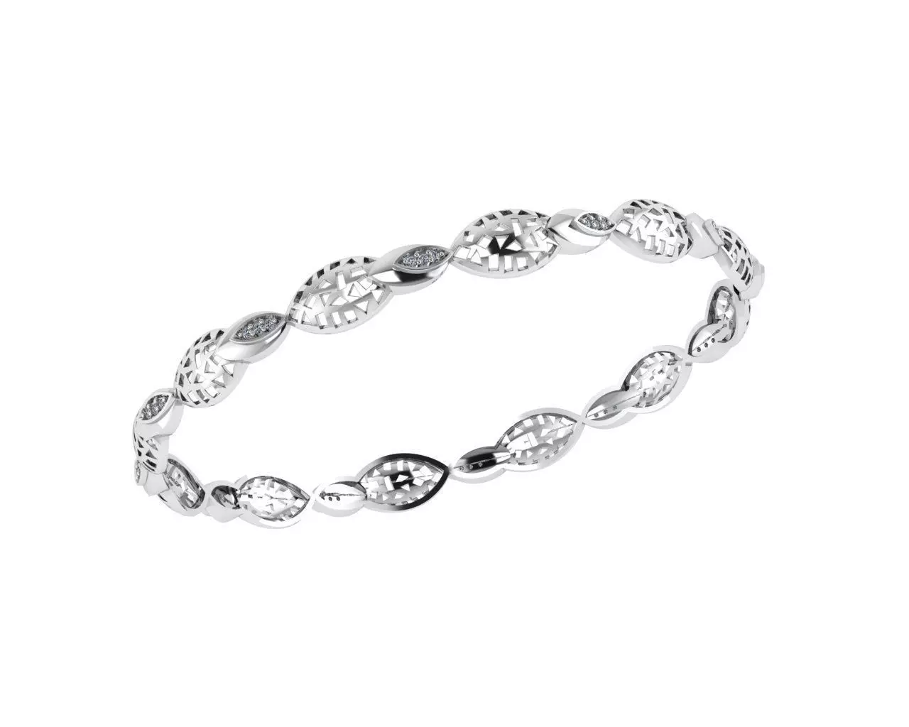 Fashion Bracelet 3D print model_1