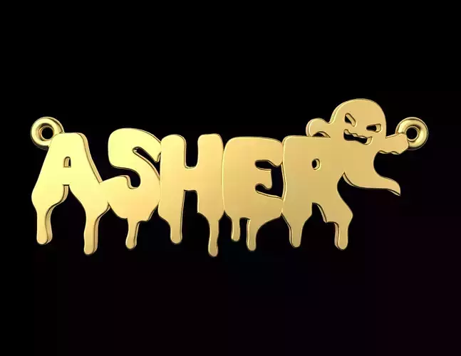 ASHER Halloween Pendant 3D print model