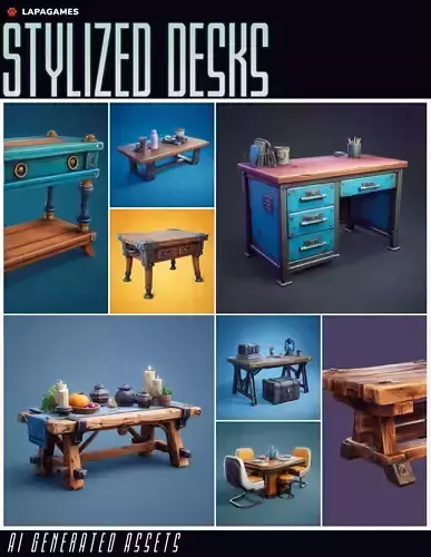 Stylized Desks Set