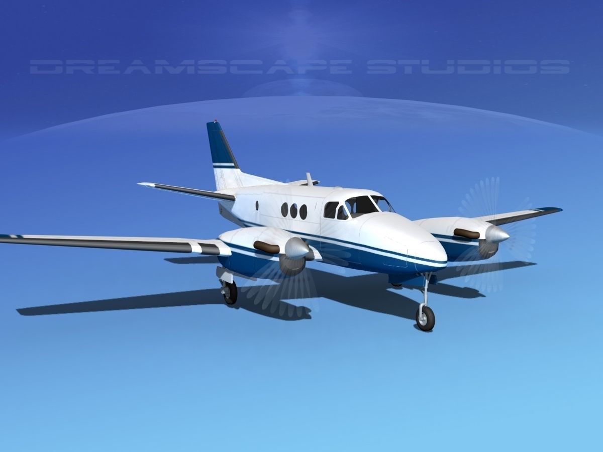 Beechcraft King Air C100 V06 3D model_2