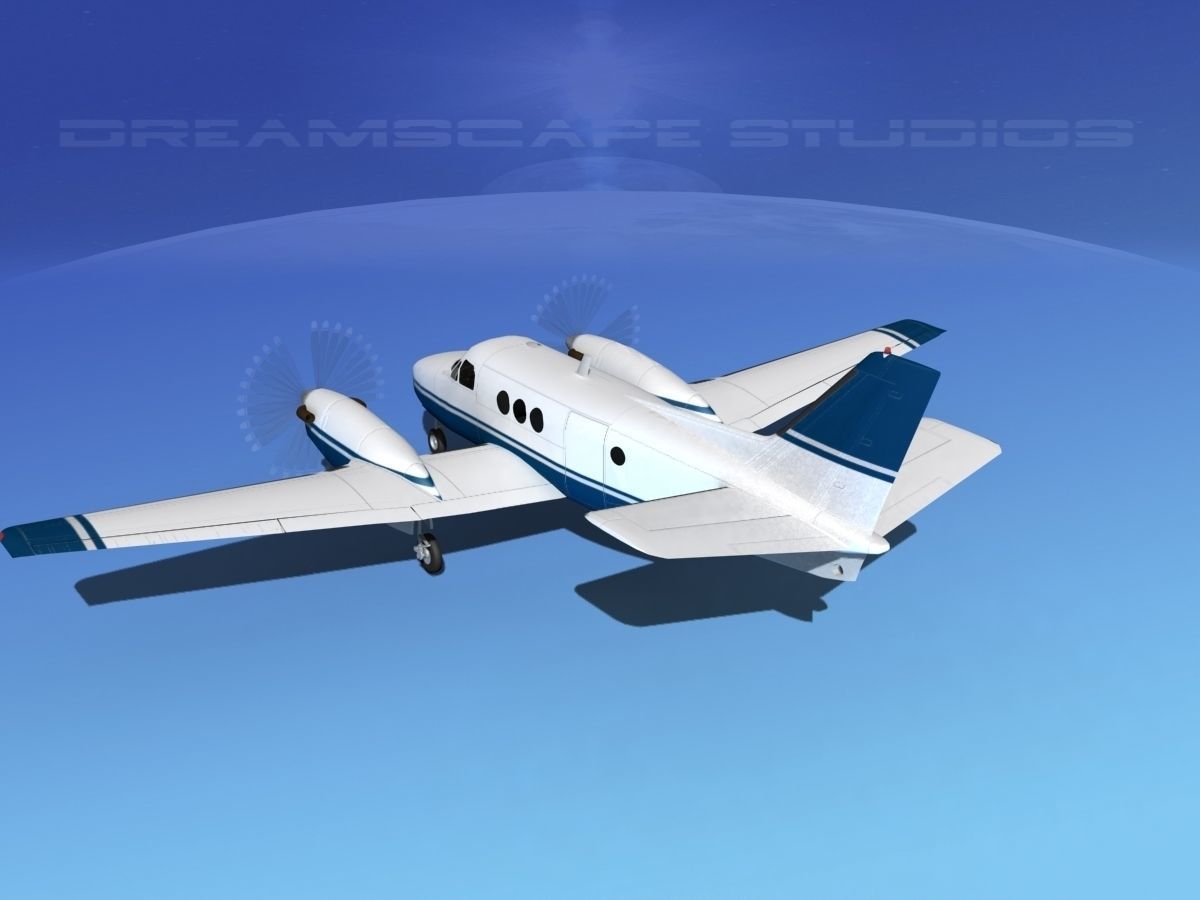 Beechcraft King Air C100 V06 3D model_7