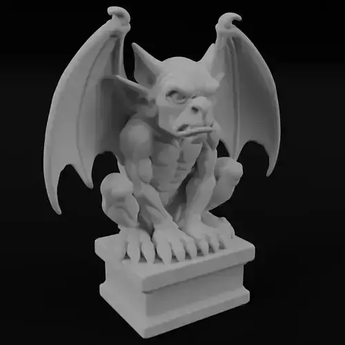 Gargoyle figurine 3D model for 3D Printable  3D print model