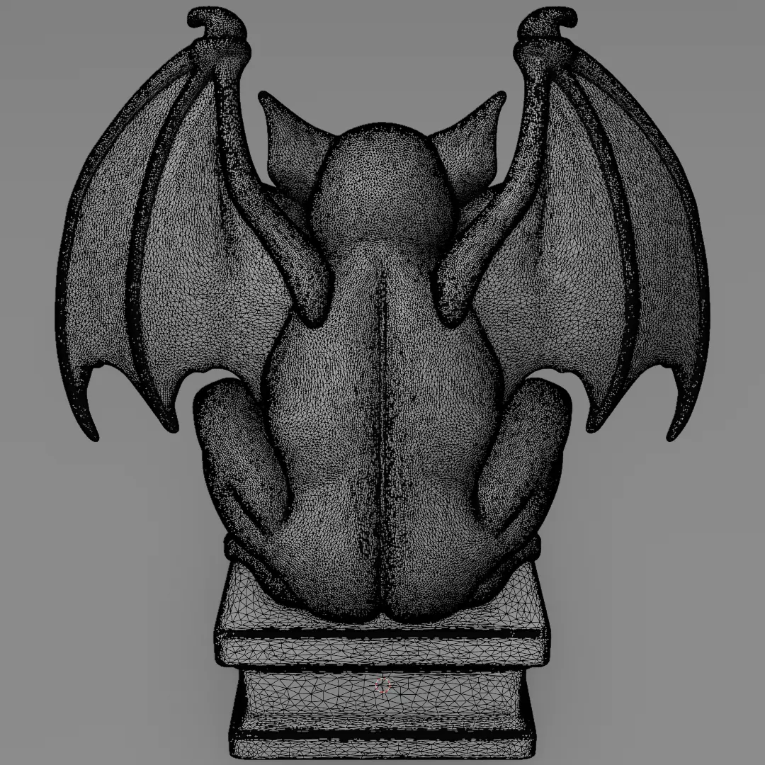 Gargoyle figurine 3D model for 3D Printable  3D print model_17