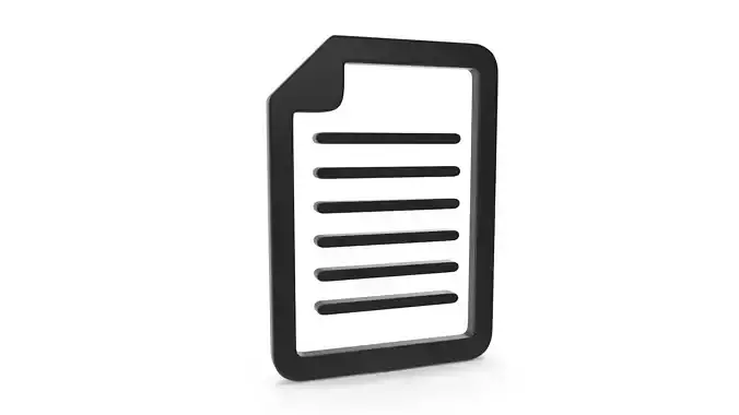 Page Icon V2 Low-poly 3D model