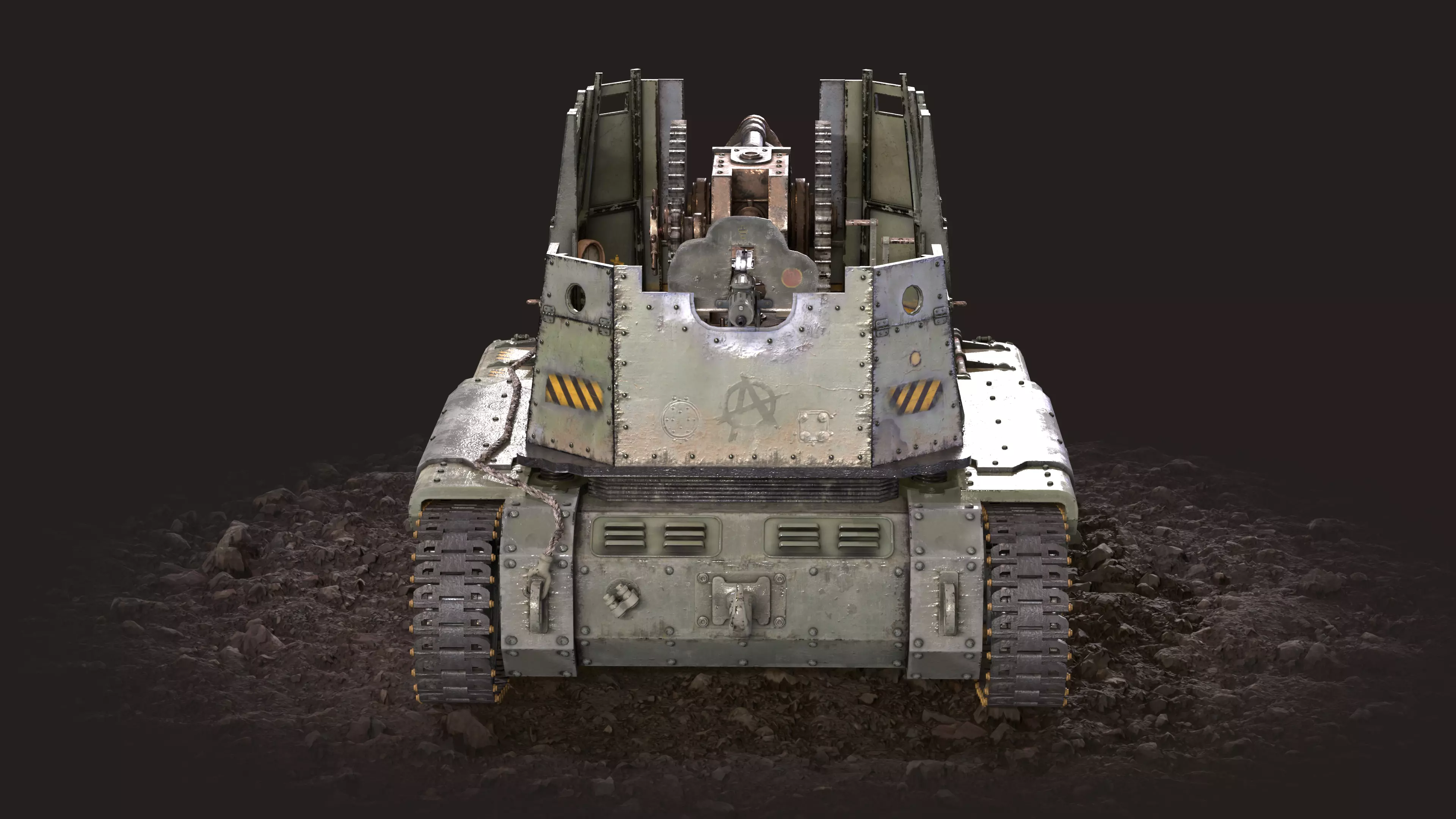 Tank Post Apocalyptic 3D model_5