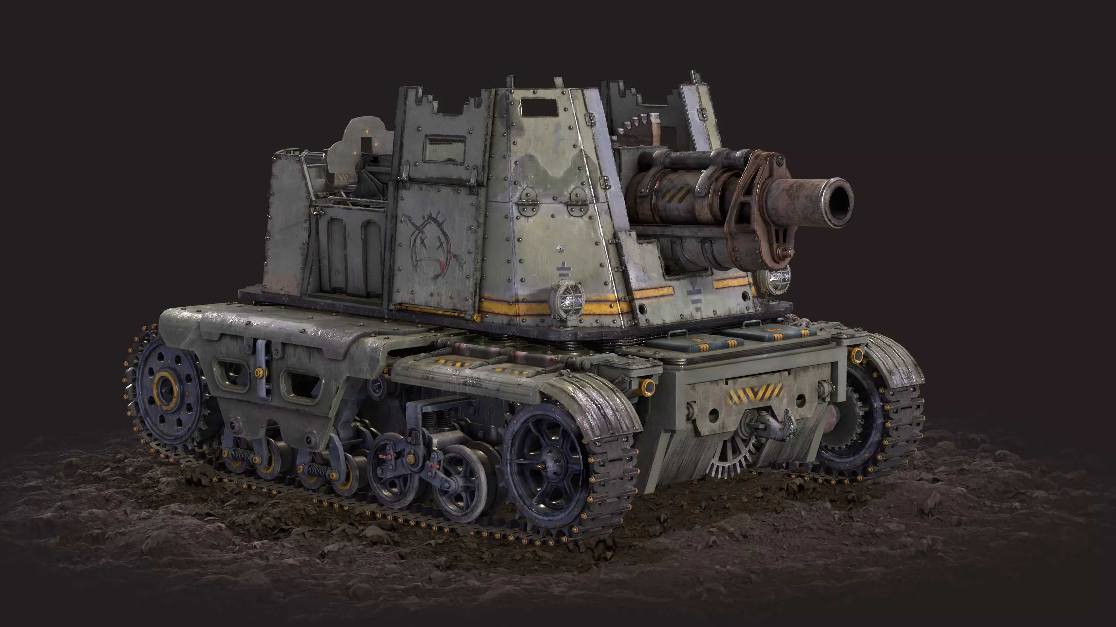 Tank Post Apocalyptic 3D model_7