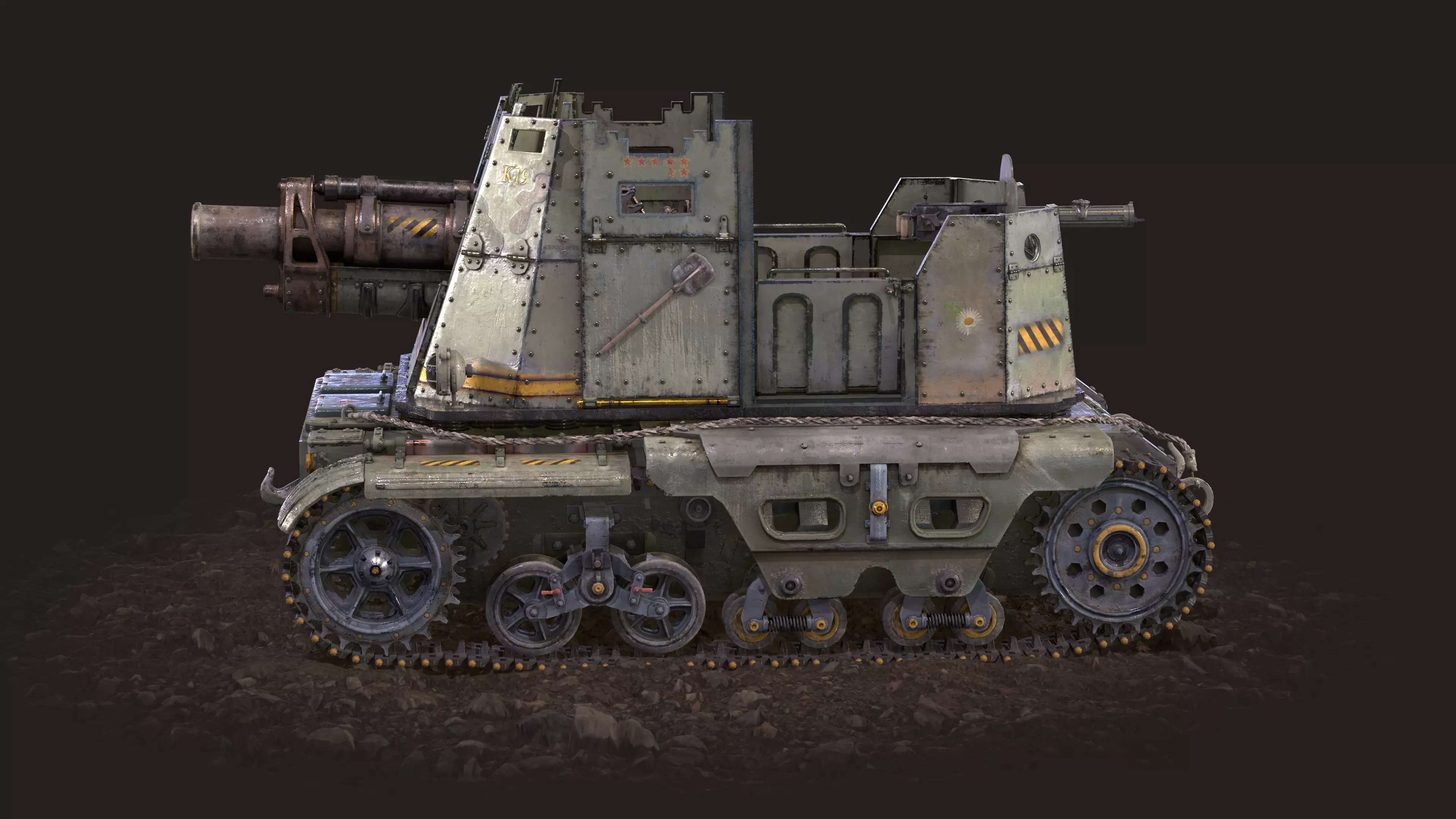 Tank Post Apocalyptic 3D model_3