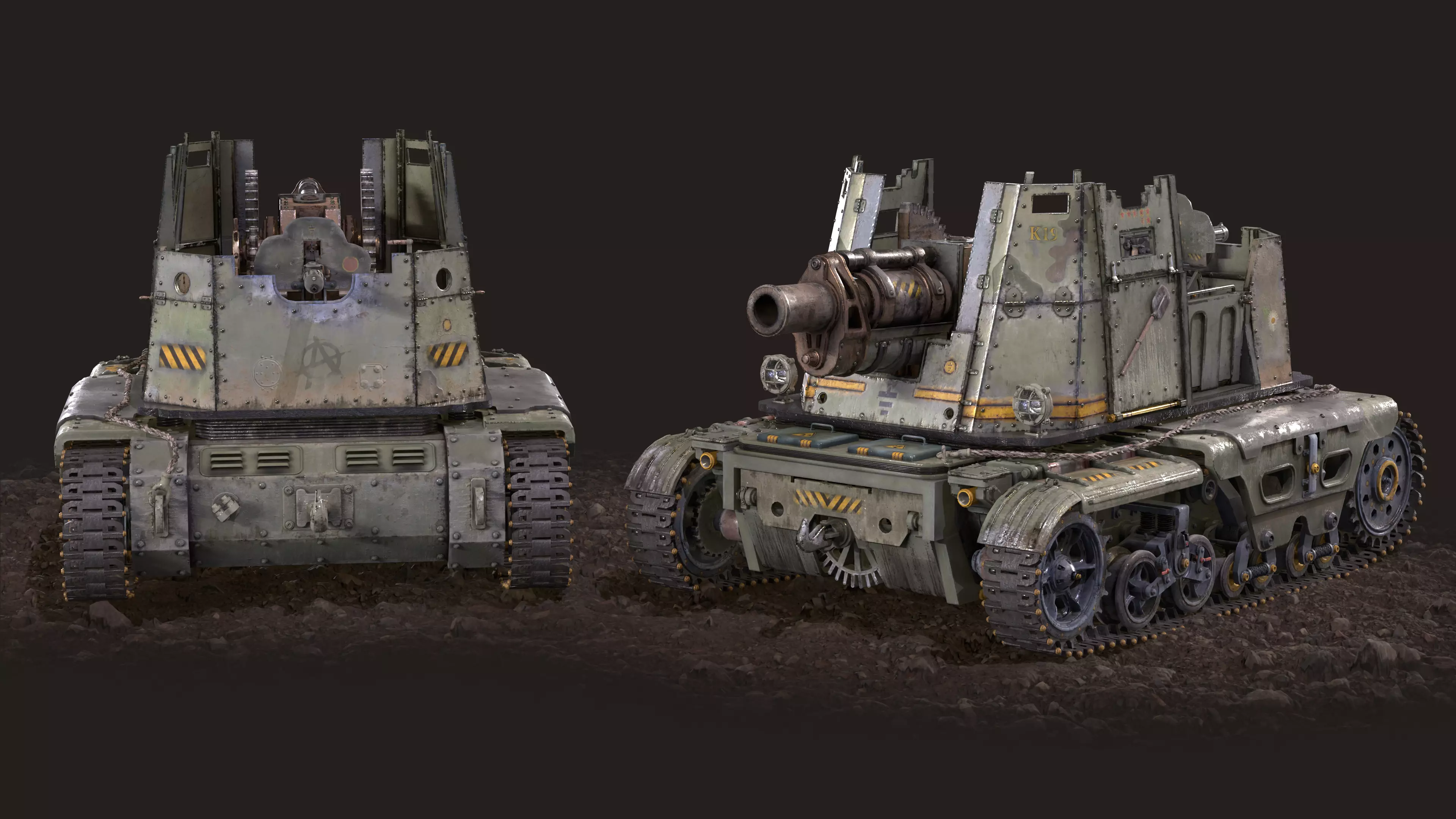 Tank Post Apocalyptic 3D model_1