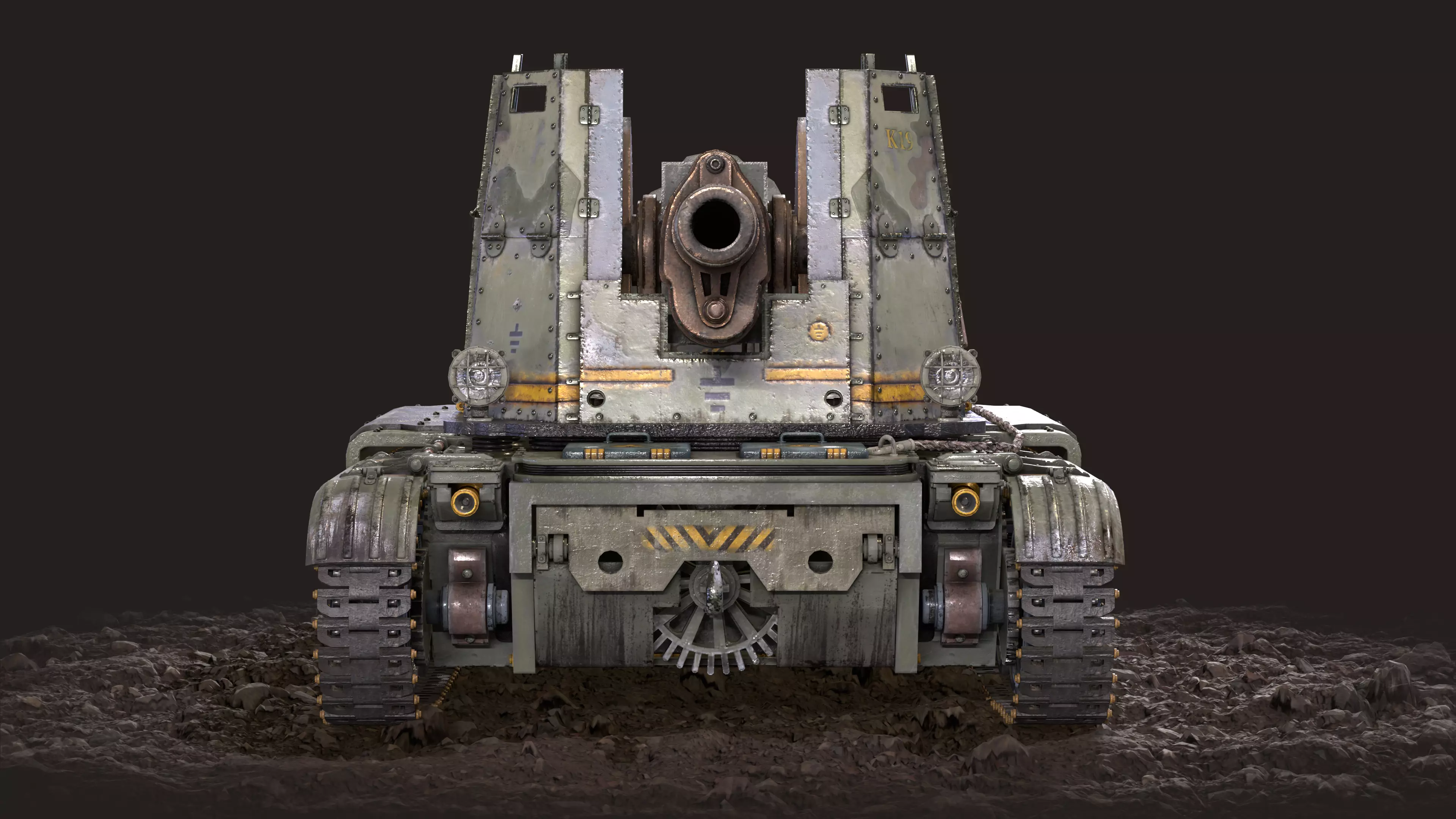 Tank Post Apocalyptic 3D model_8