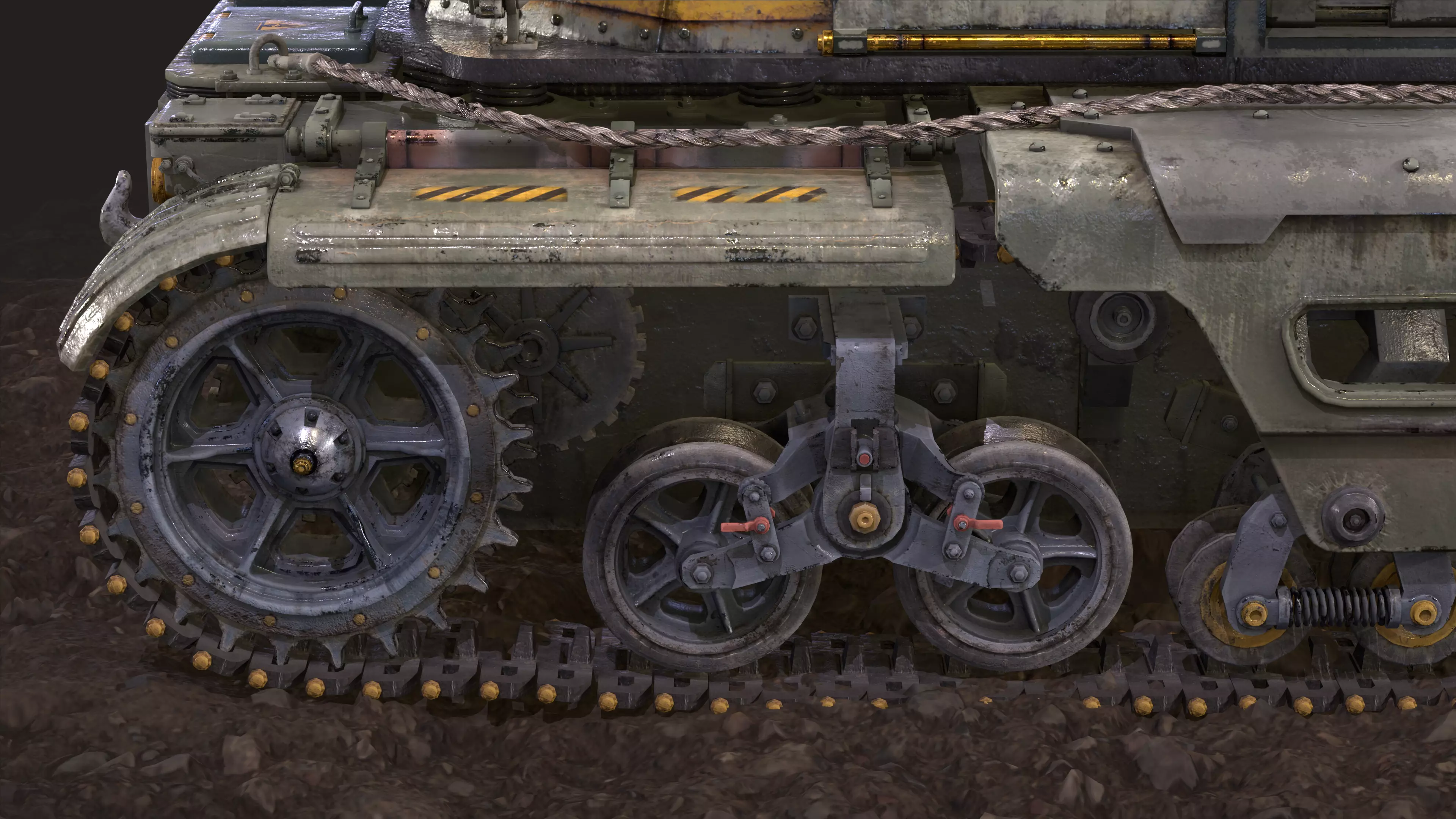 Tank Post Apocalyptic 3D model_9