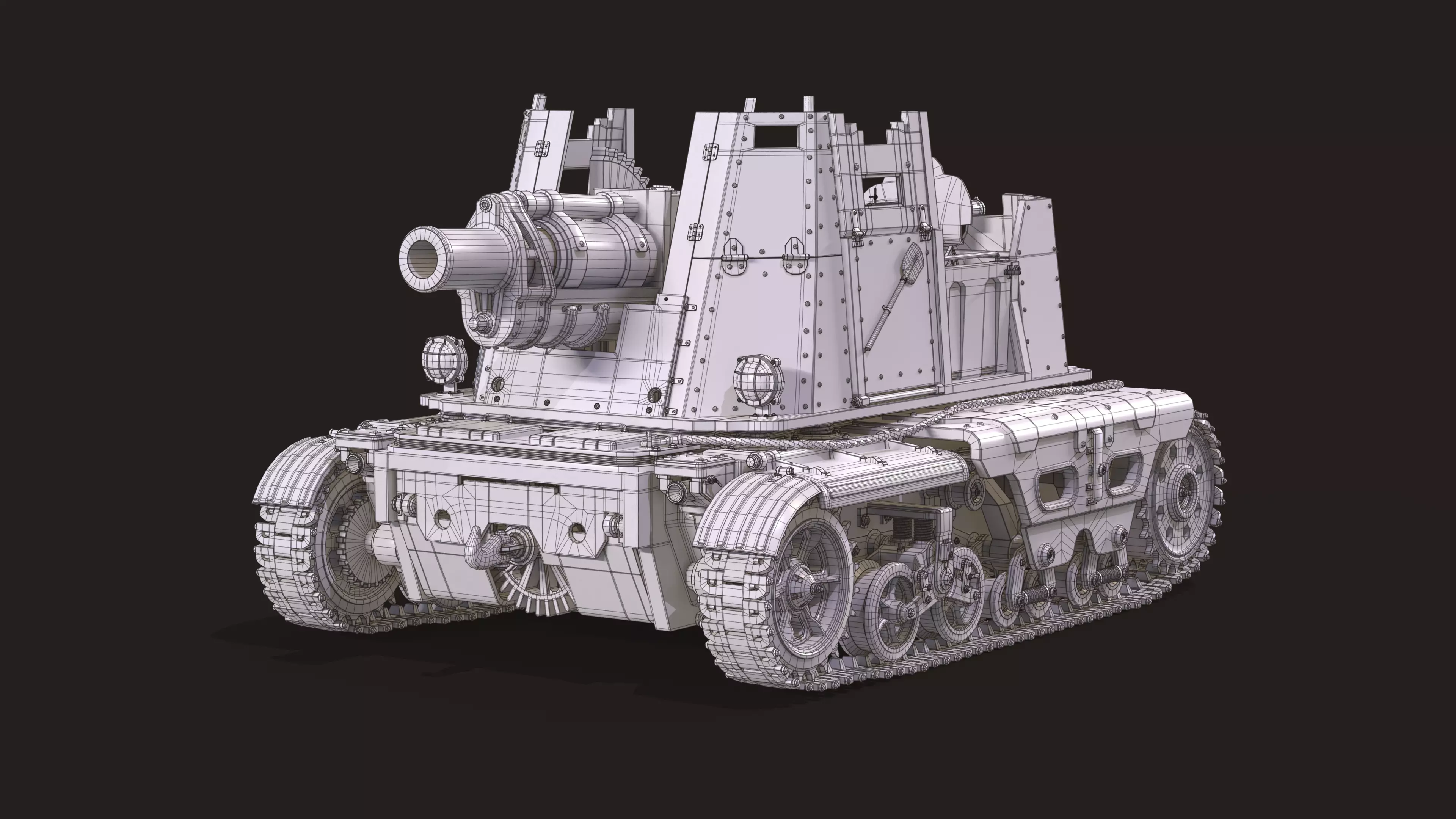 Tank Post Apocalyptic 3D model_13