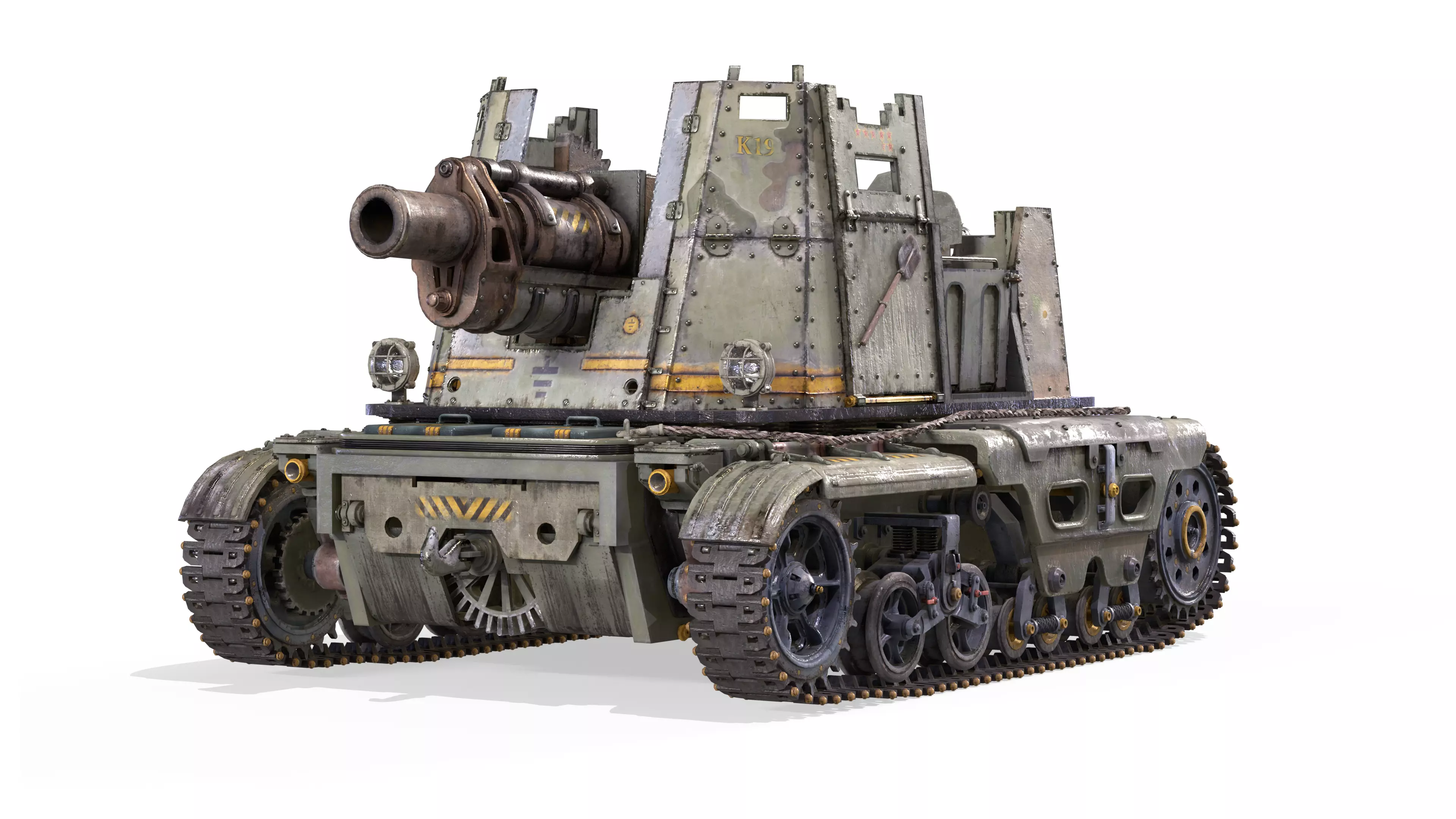 Tank Post Apocalyptic 3D model_0