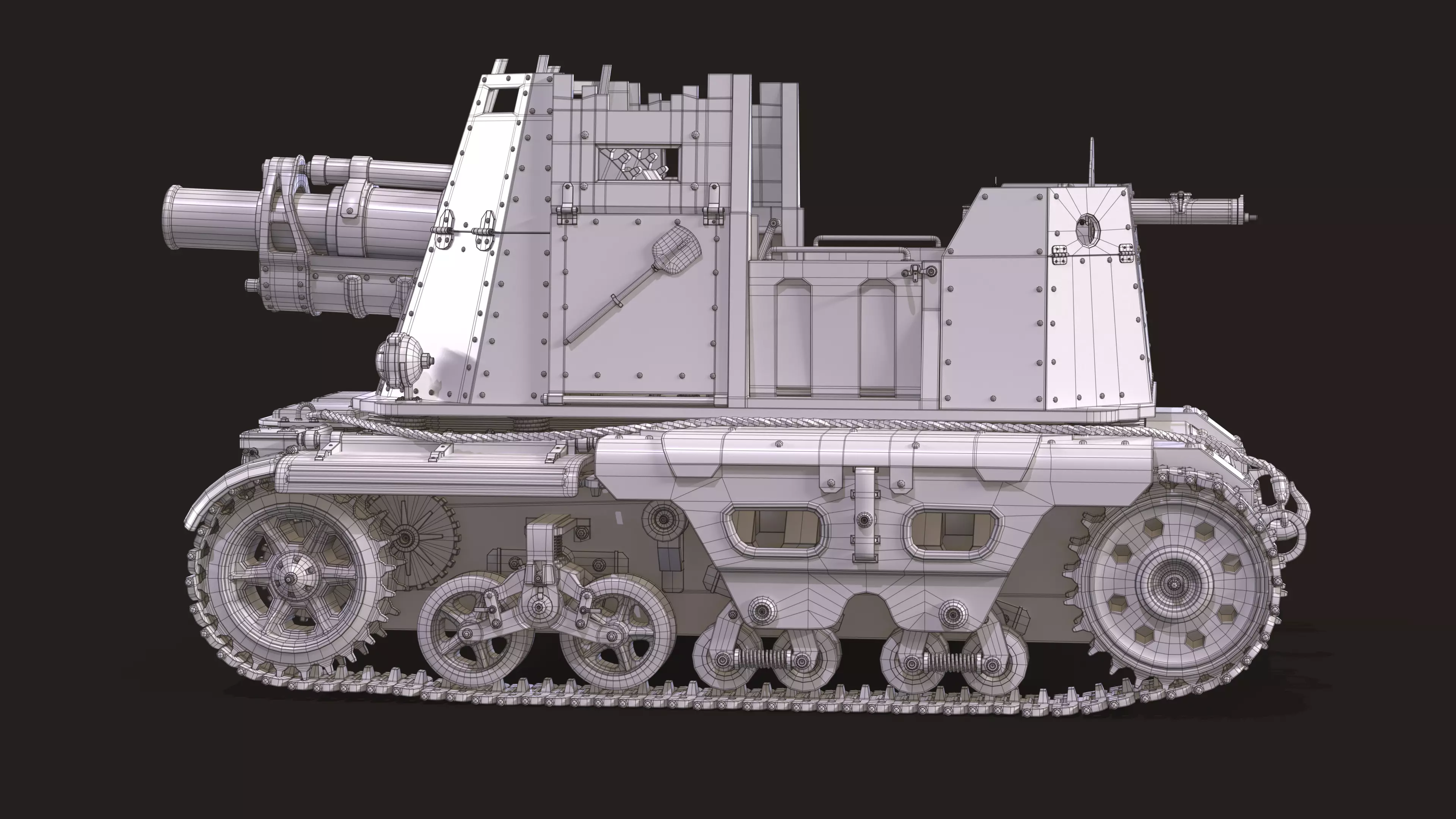 Tank Post Apocalyptic 3D model_14