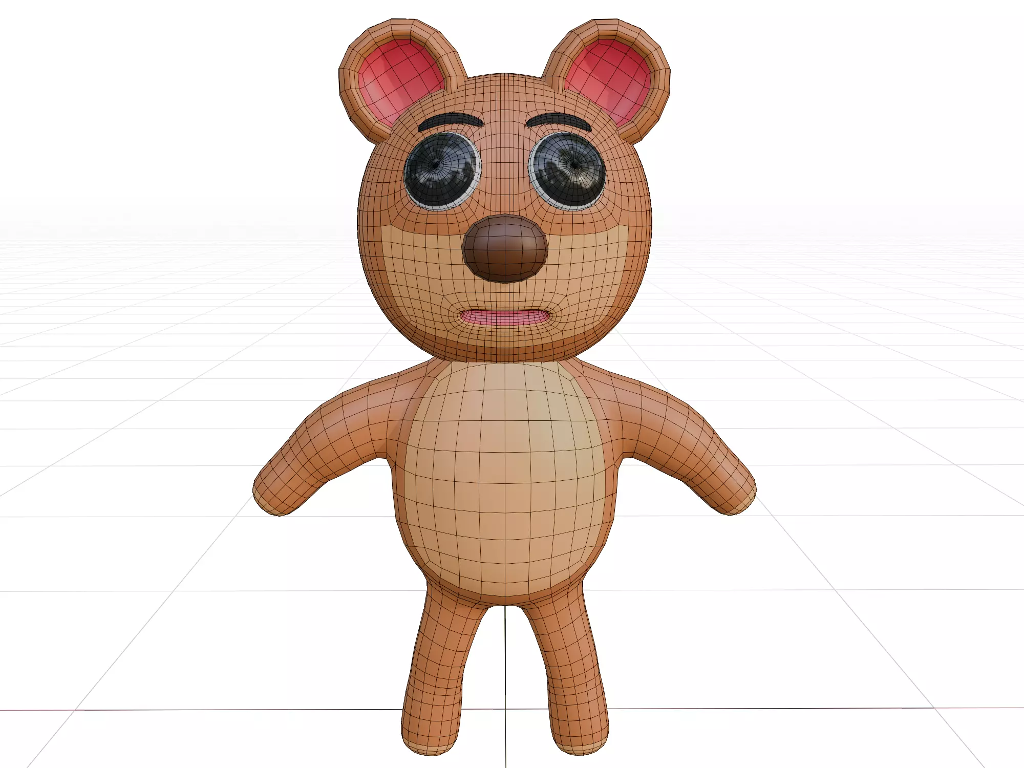 3D model of a cartoon bear Free 3D model_12