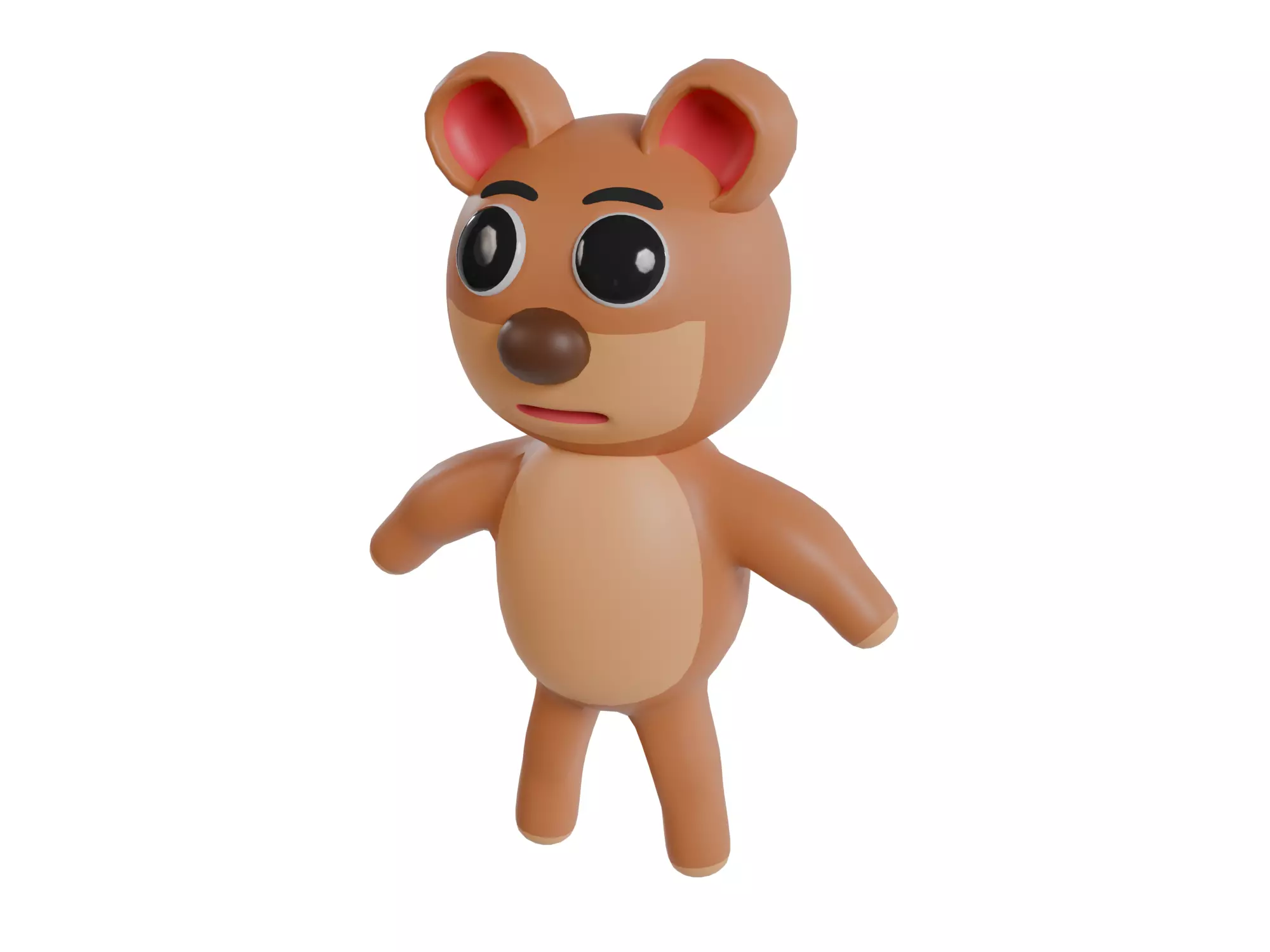 3D model of a cartoon bear Free 3D model_5