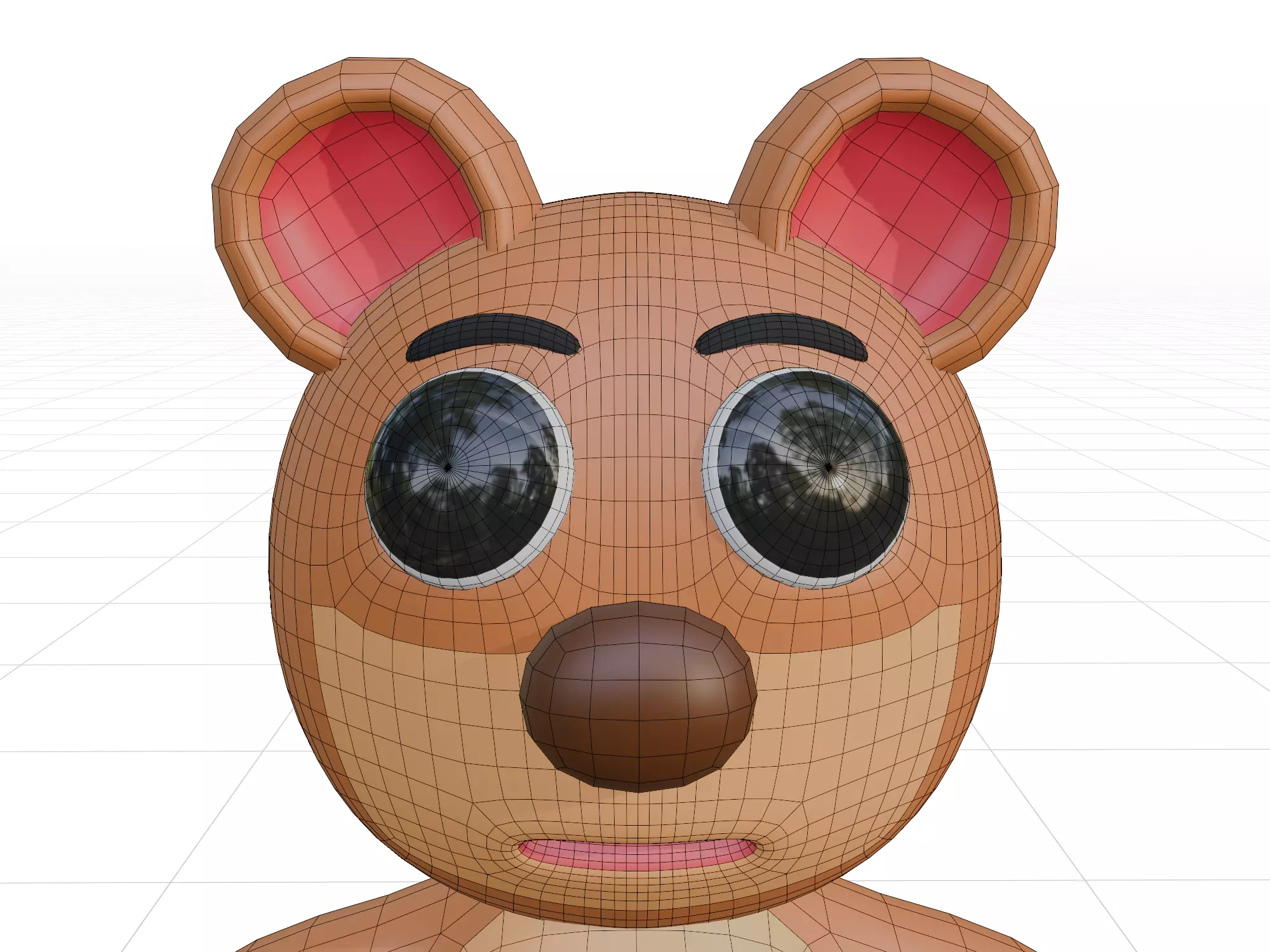 3D model of a cartoon bear Free 3D model_14