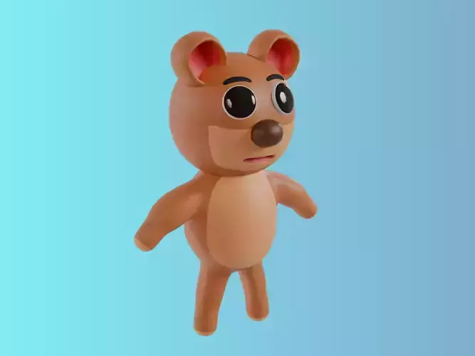 3D model of a cartoon bear