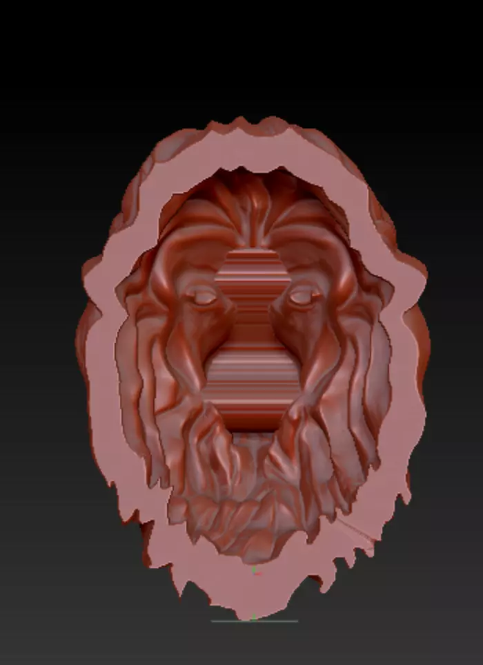 lion pendant 3D print model_2