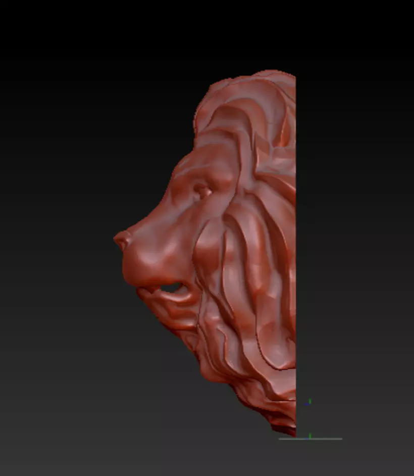 lion pendant 3D print model_1