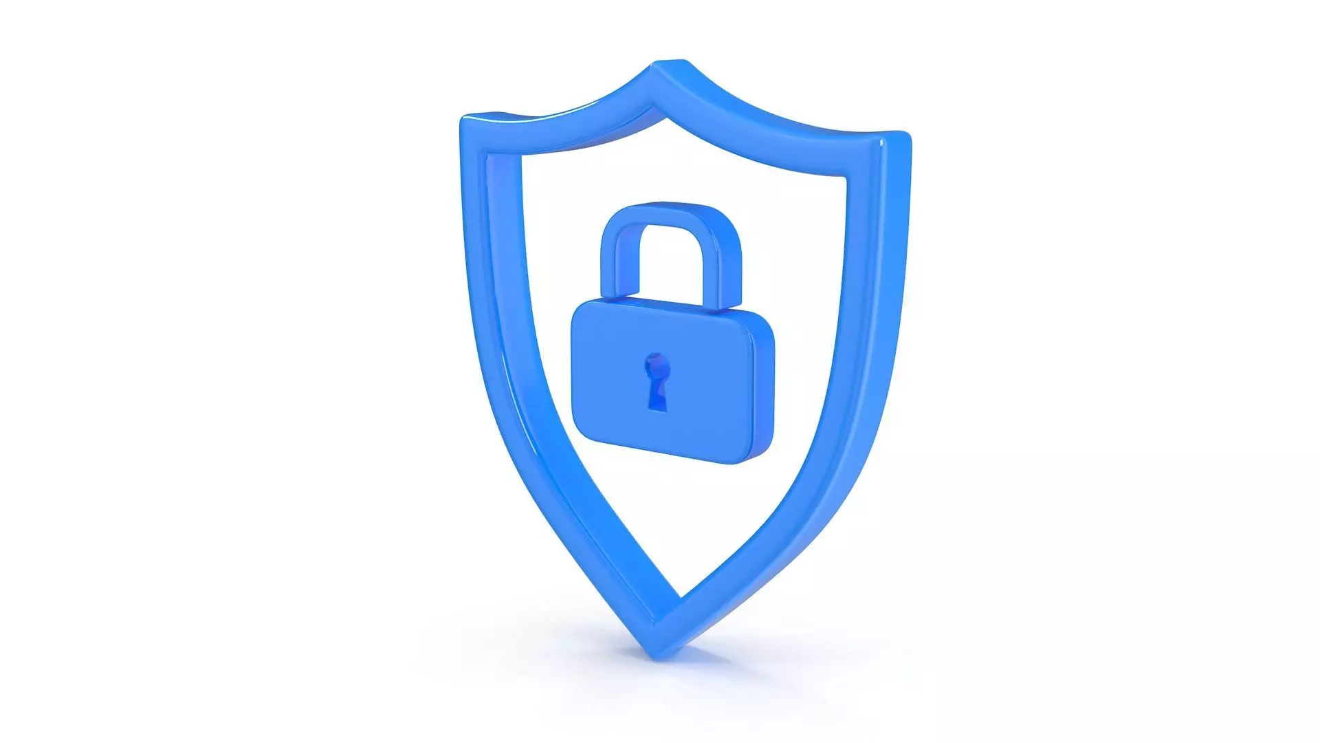 Shield and Lock Icon Low-poly 3D model_3