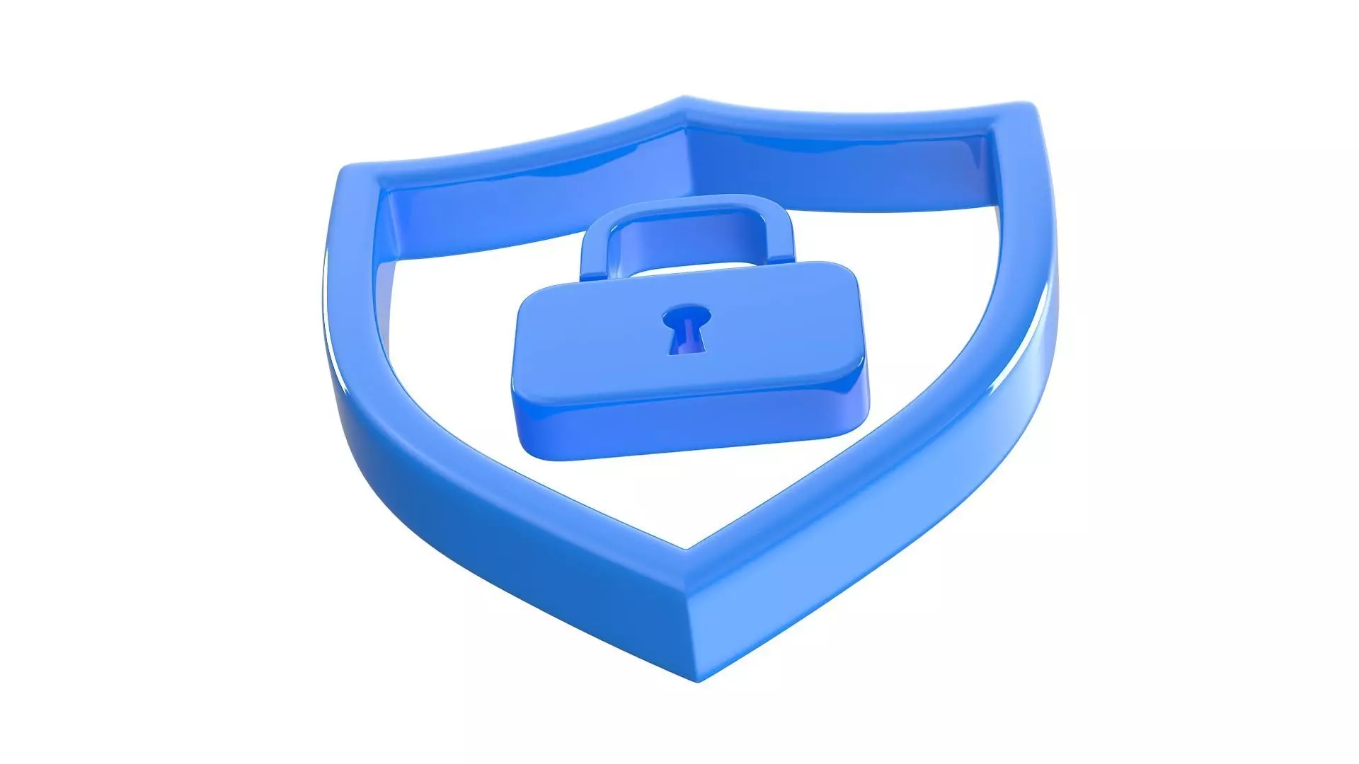 Shield and Lock Icon Low-poly 3D model_5