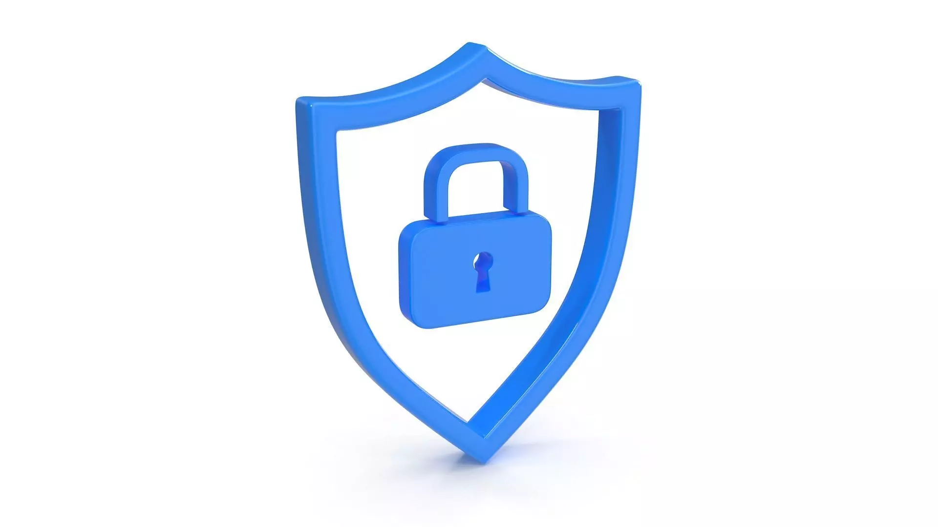 Shield and Lock Icon Low-poly 3D model_2