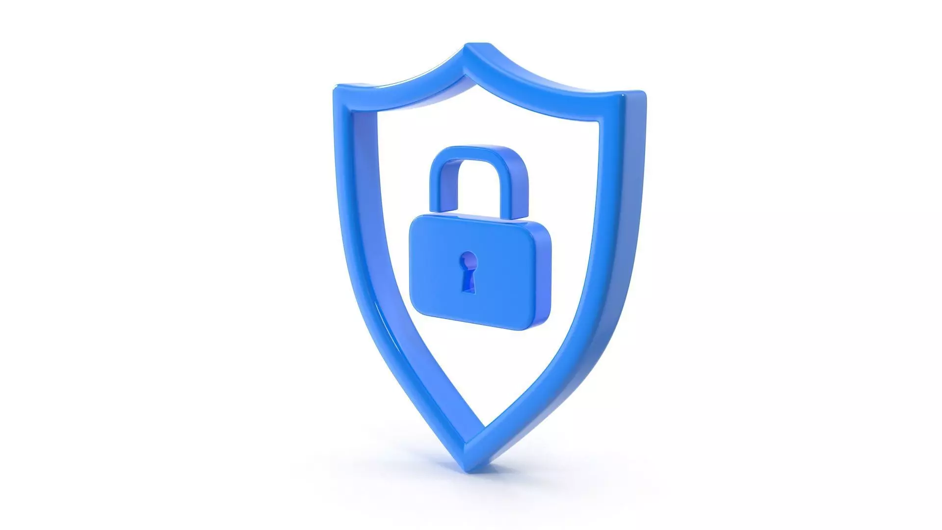 Shield and Lock Icon Low-poly 3D model_1