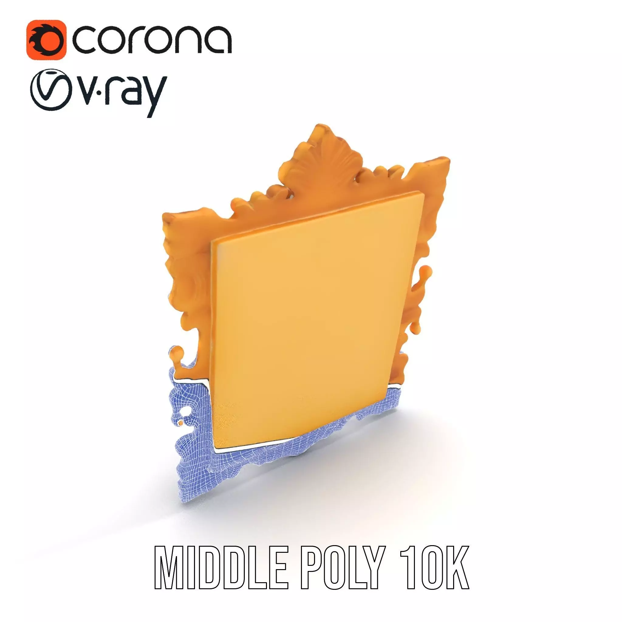 Elegant Gold Frame model pack Low-poly 3D model_31