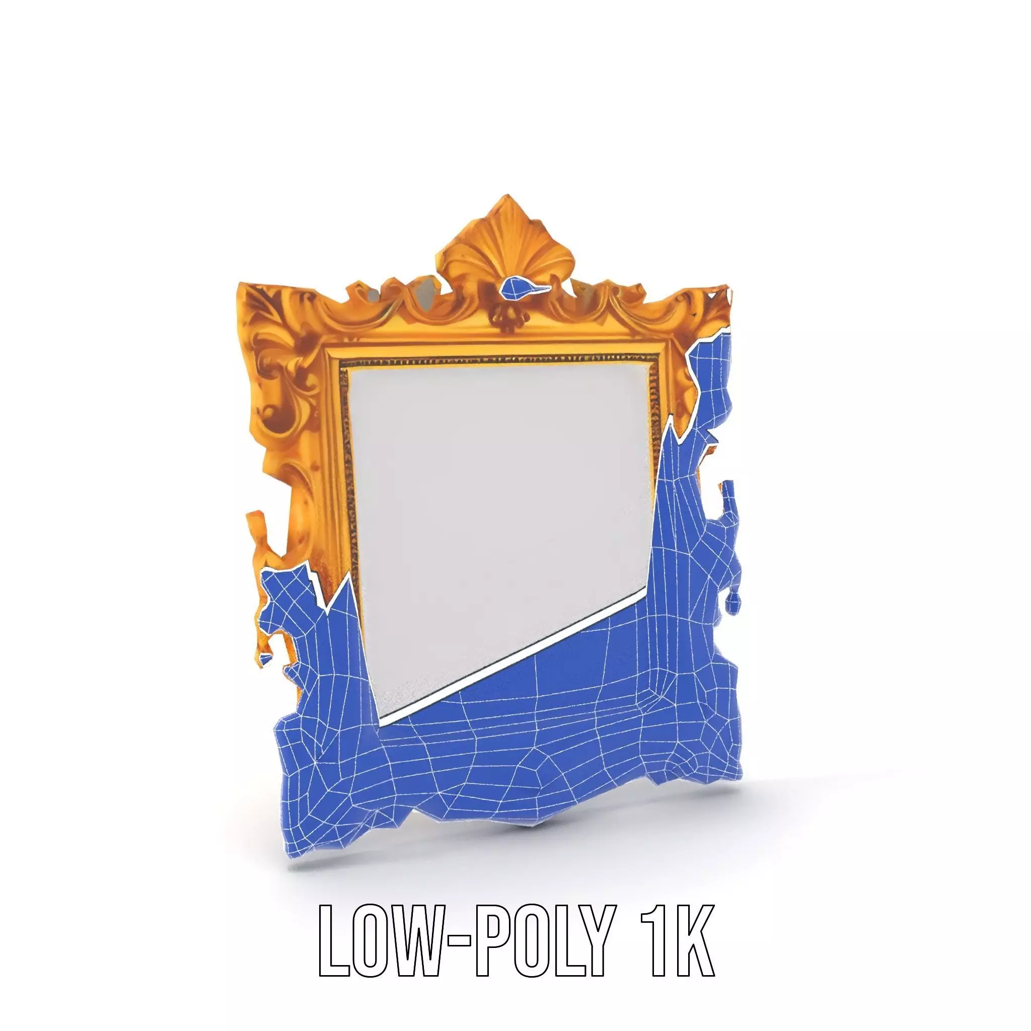 Elegant Gold Frame model pack Low-poly 3D model_15