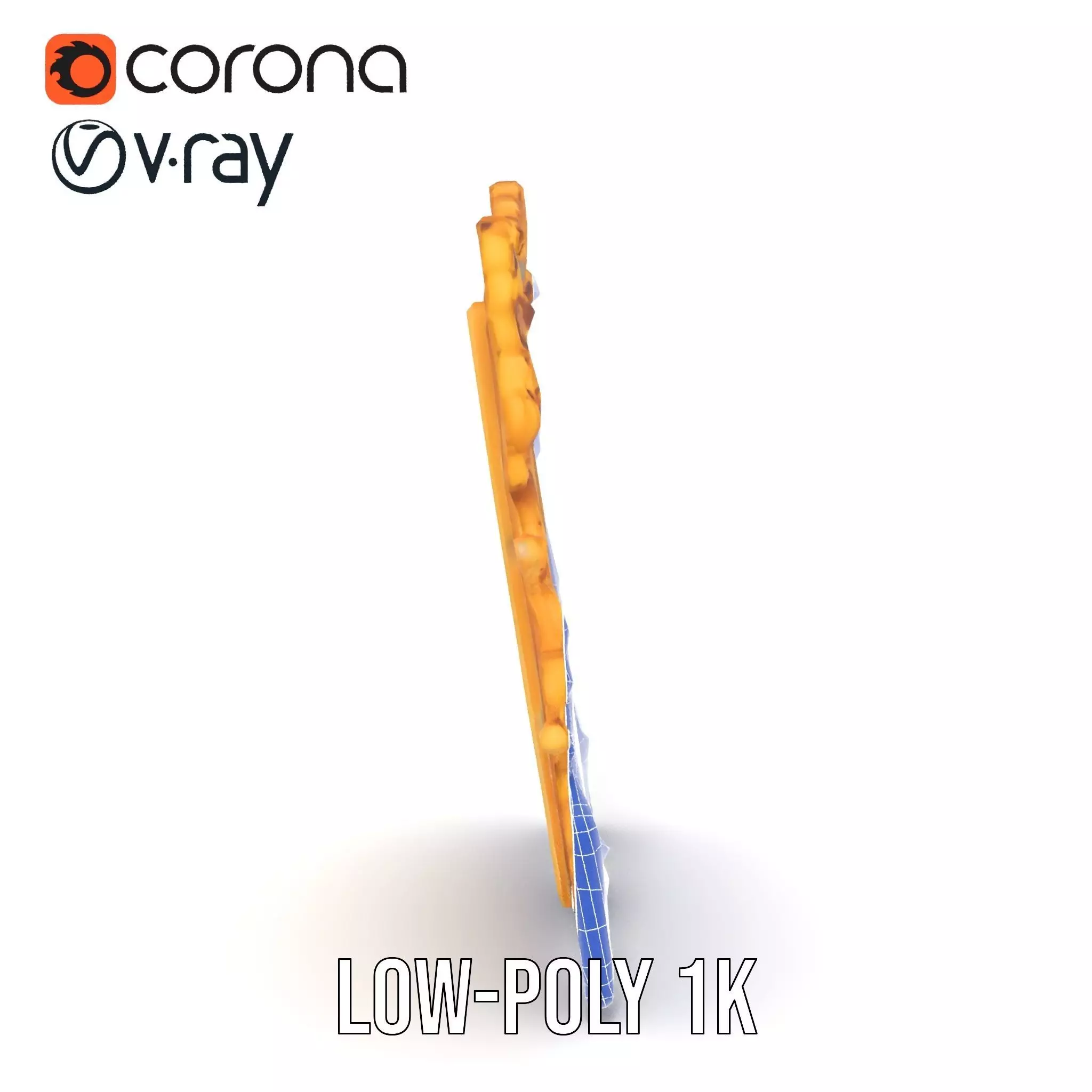 Elegant Gold Frame model pack Low-poly 3D model_32