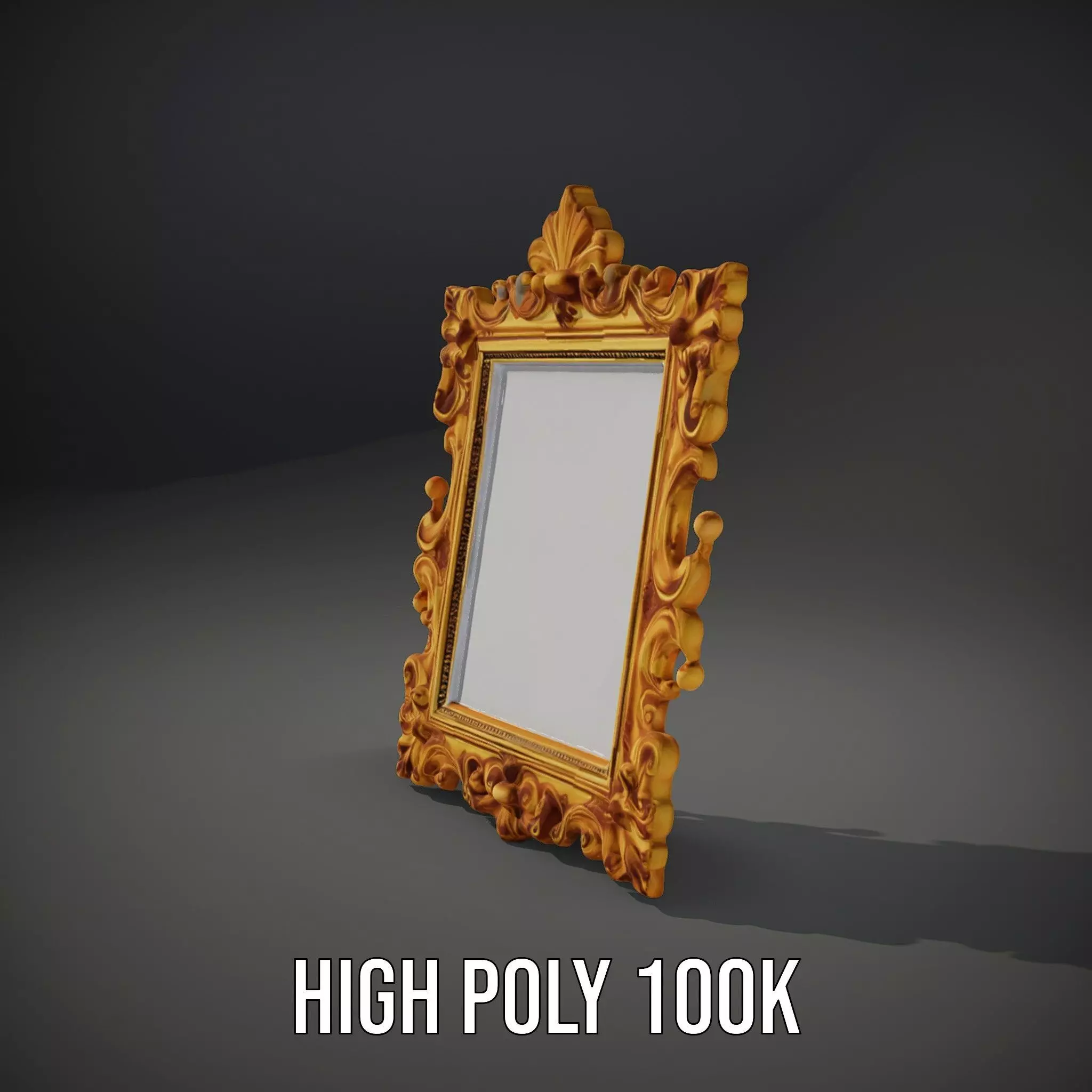 Elegant Gold Frame model pack Low-poly 3D model_13