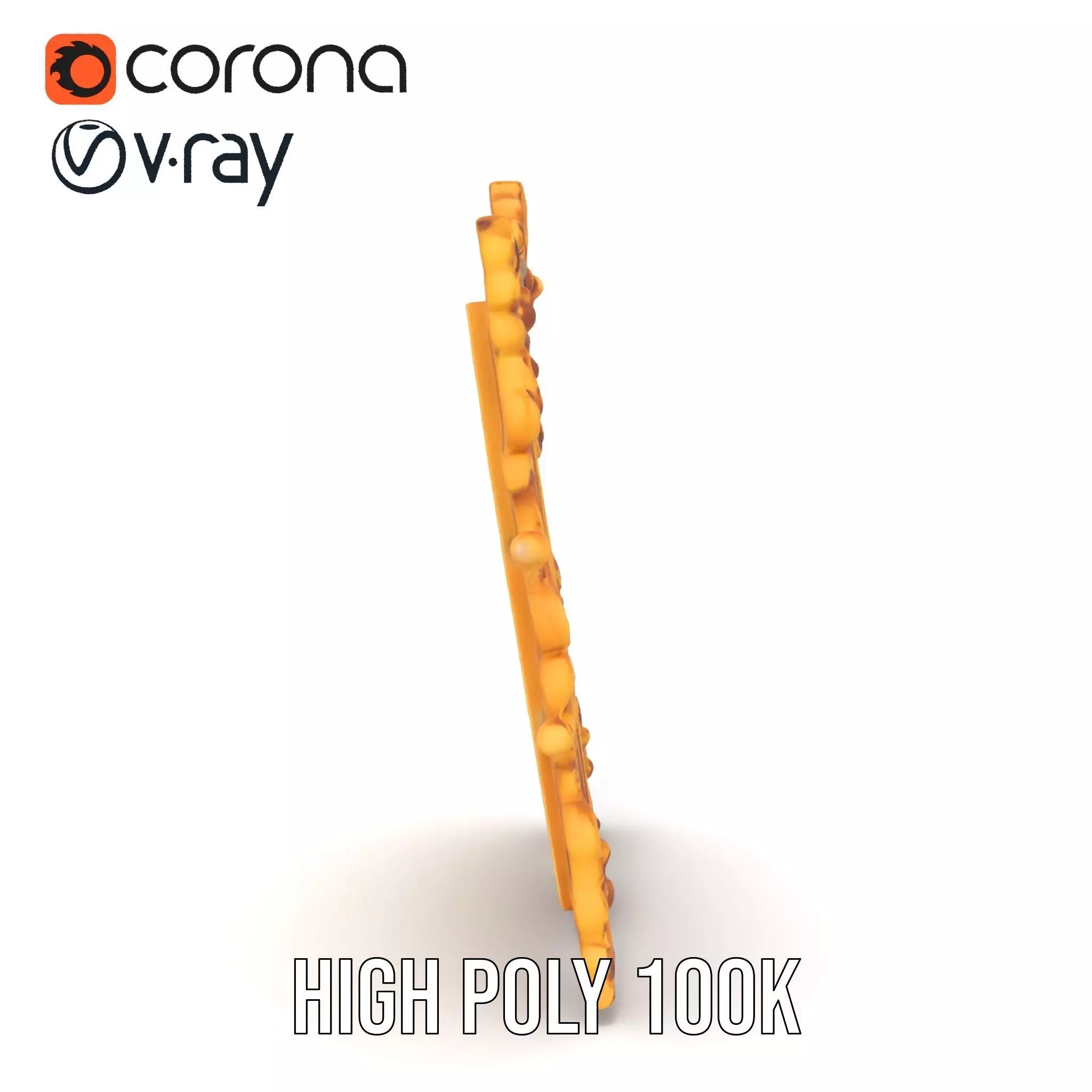 Elegant Gold Frame model pack Low-poly 3D model_33