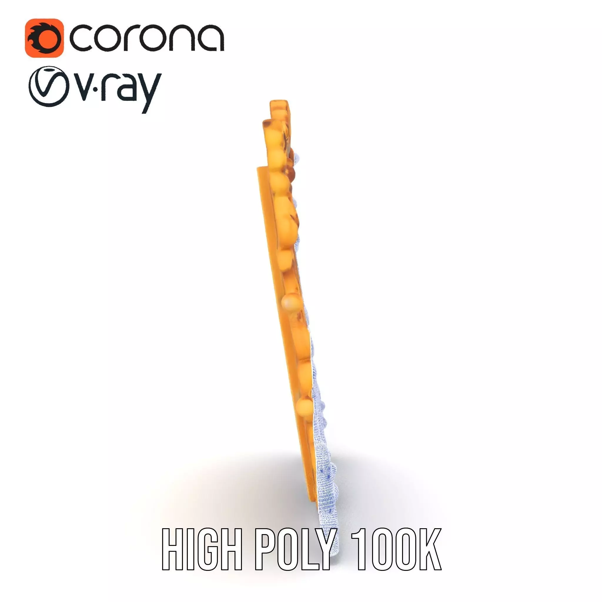 Elegant Gold Frame model pack Low-poly 3D model_30