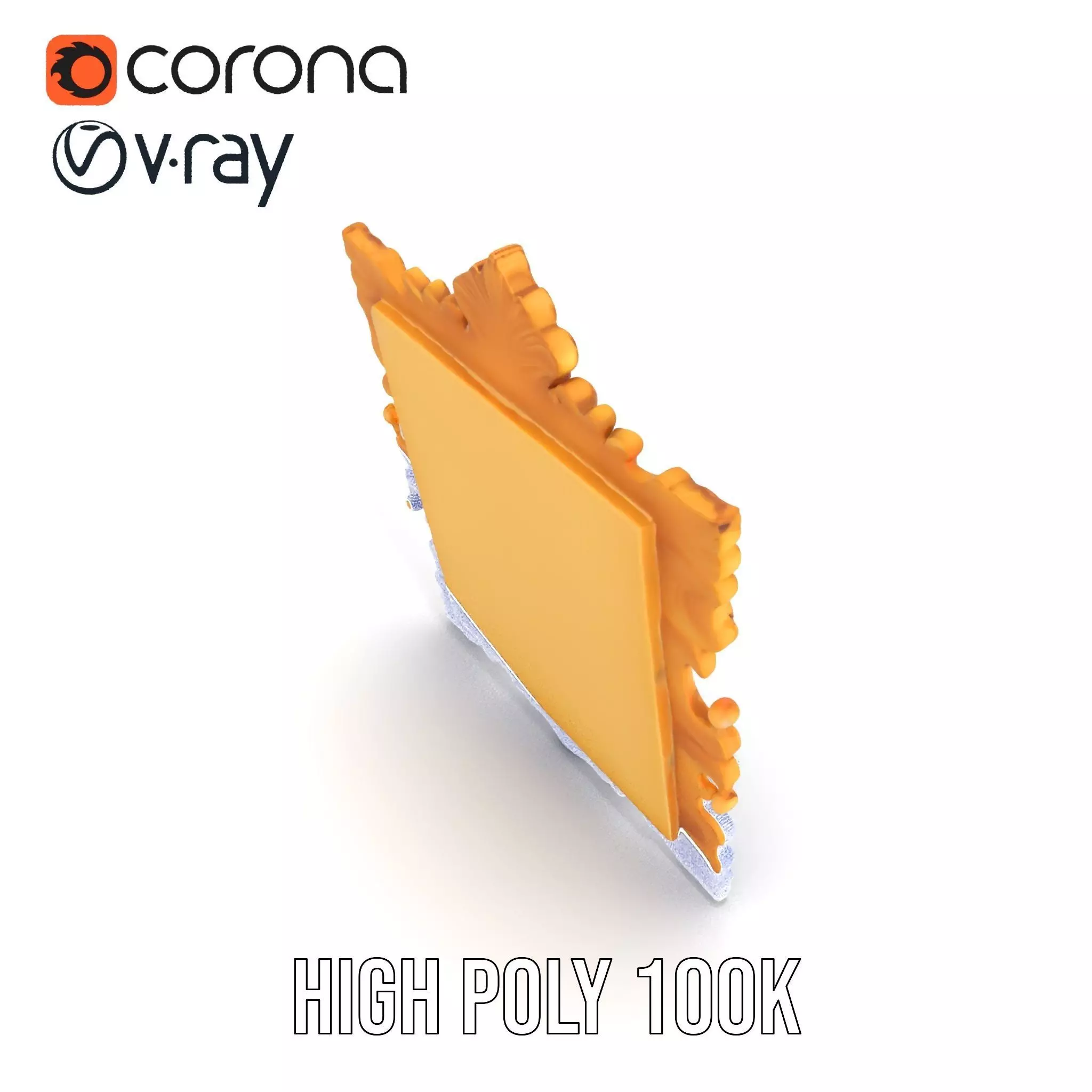 Elegant Gold Frame model pack Low-poly 3D model_27