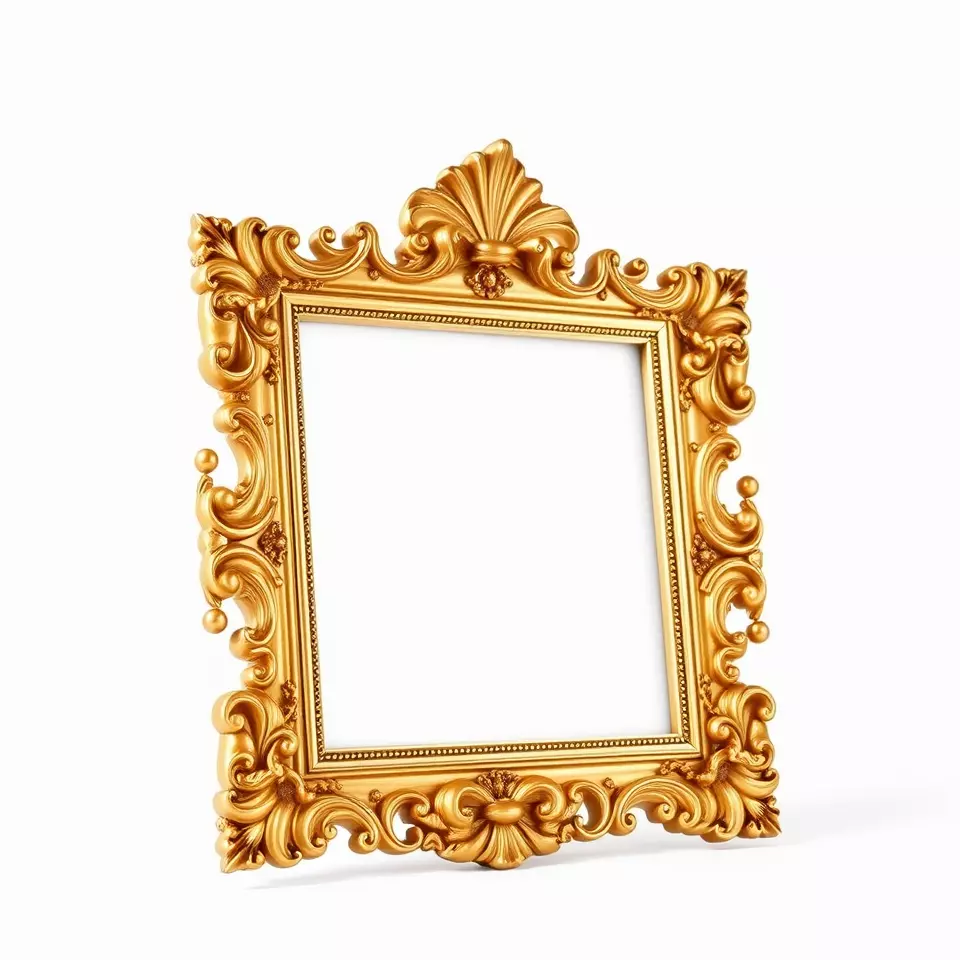 Elegant Gold Frame model pack Low-poly 3D model_3