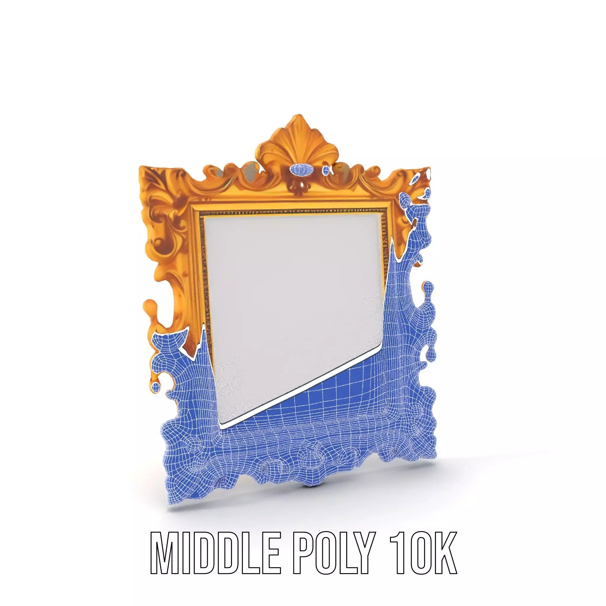 Elegant Gold Frame model pack Low-poly 3D model_19