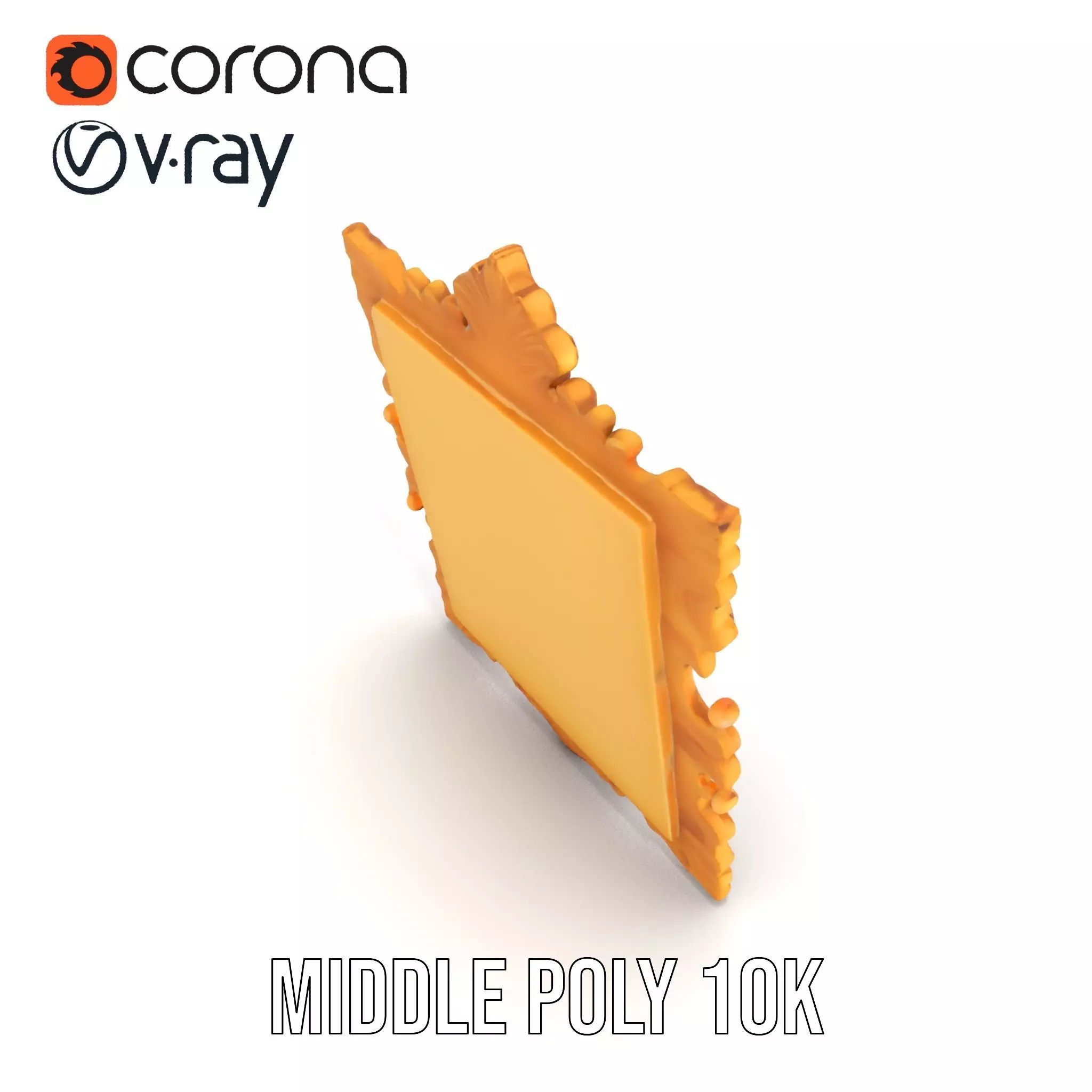 Elegant Gold Frame model pack Low-poly 3D model_22