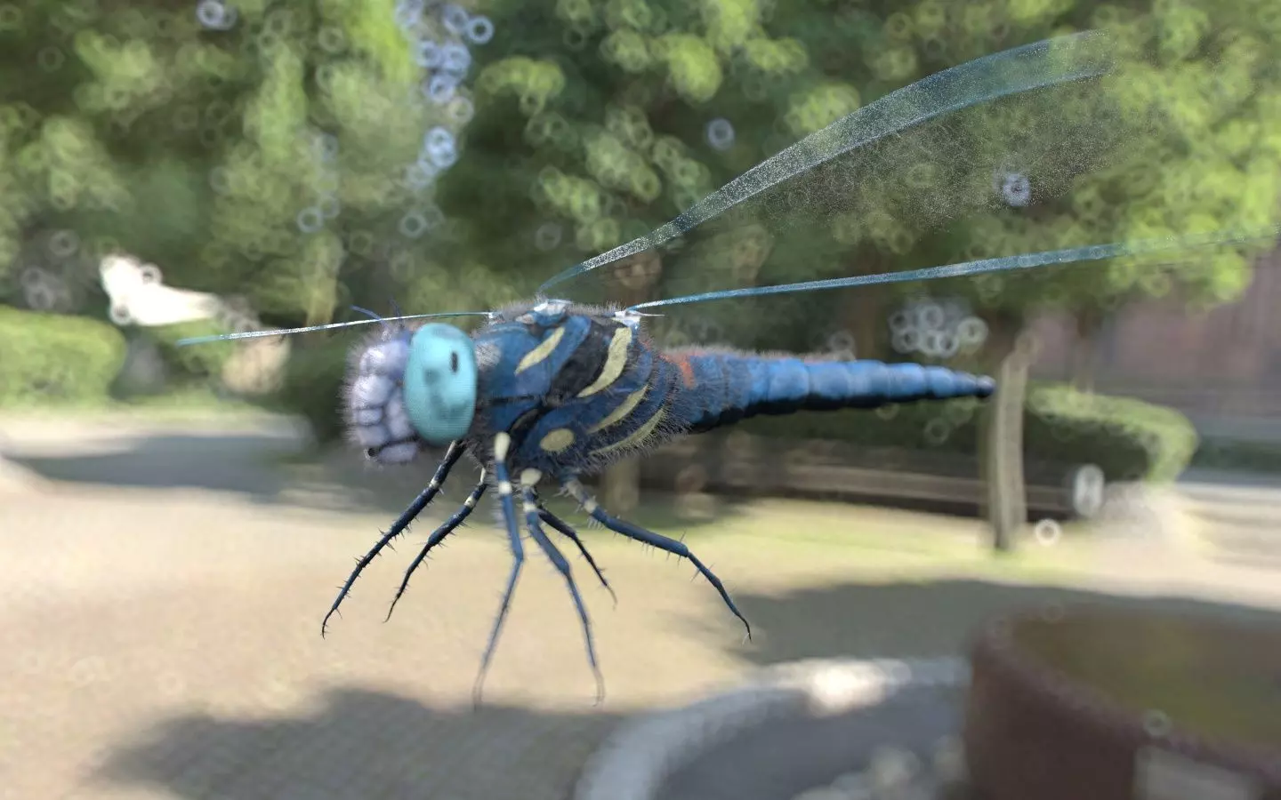 Dragonfly Insect Low-poly 3D model_10