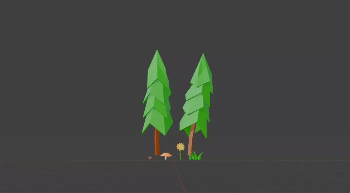 Basic low-poly nature assets Low-poly 3D model_1