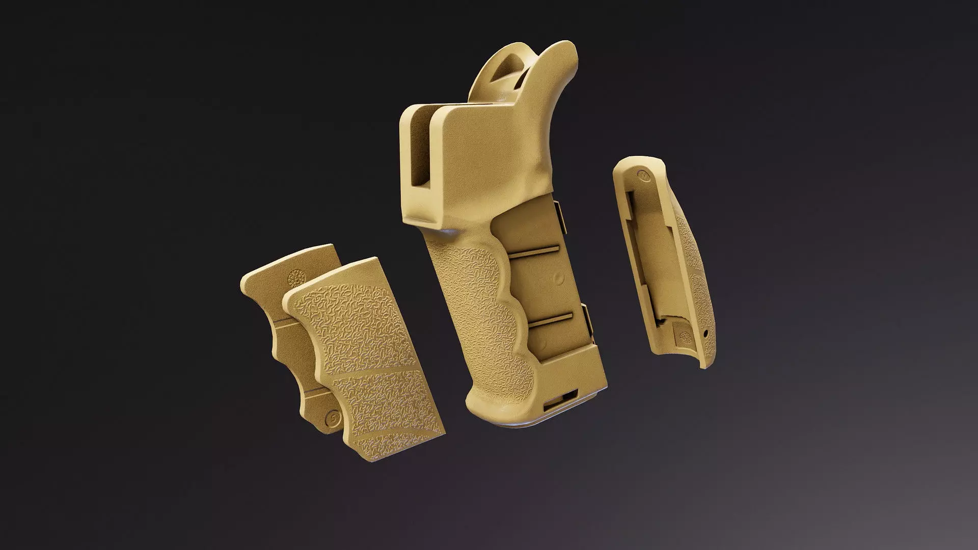 Adaptive Battle Grip Low-poly 3D model_2