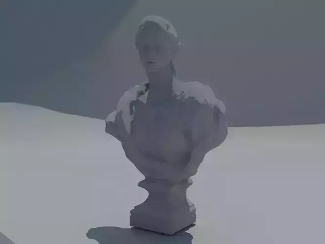 STATUE bust of woman on table 3D model