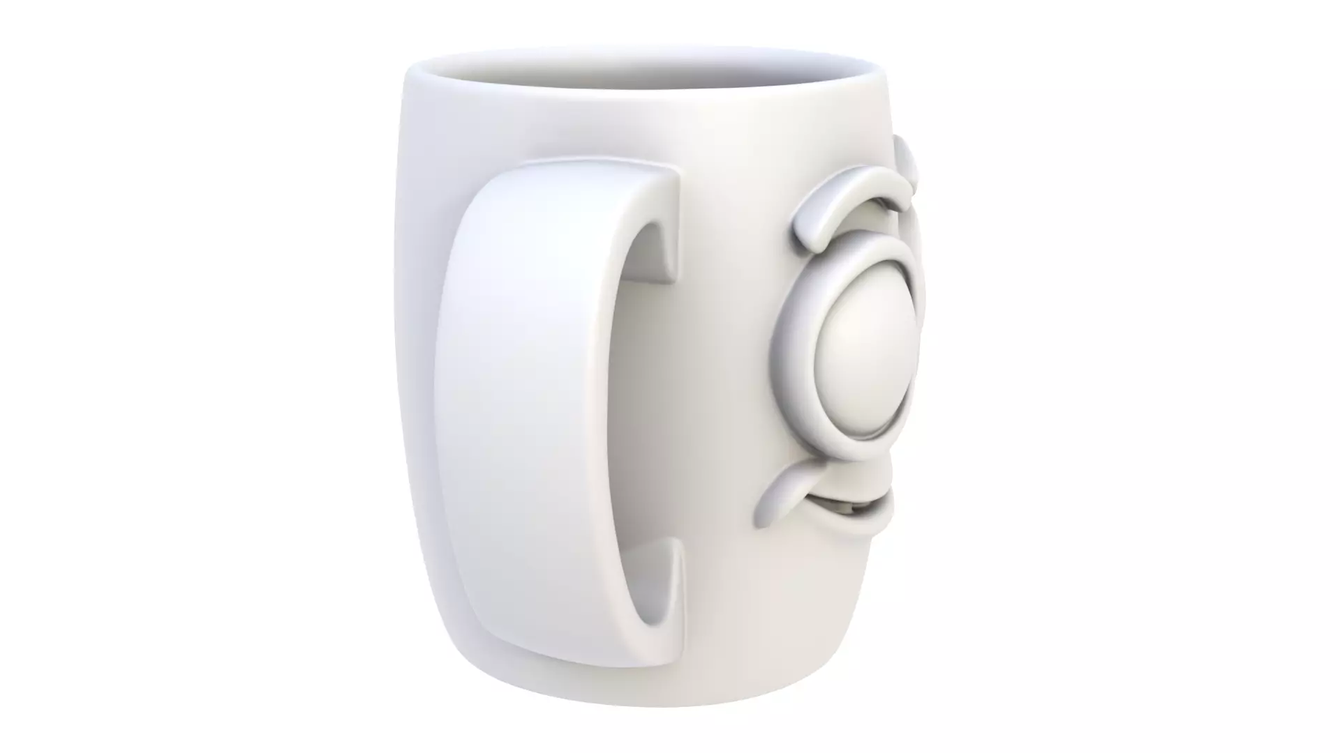 Mug smiling 02 3D model_4